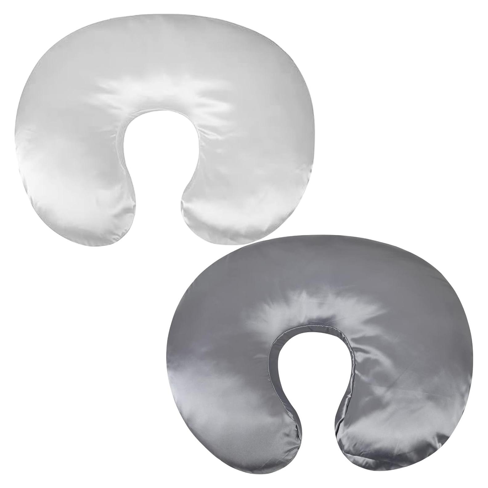 Funda de Almohada de Lactancia Pro Goleem Satin 2 Paquetes Gris