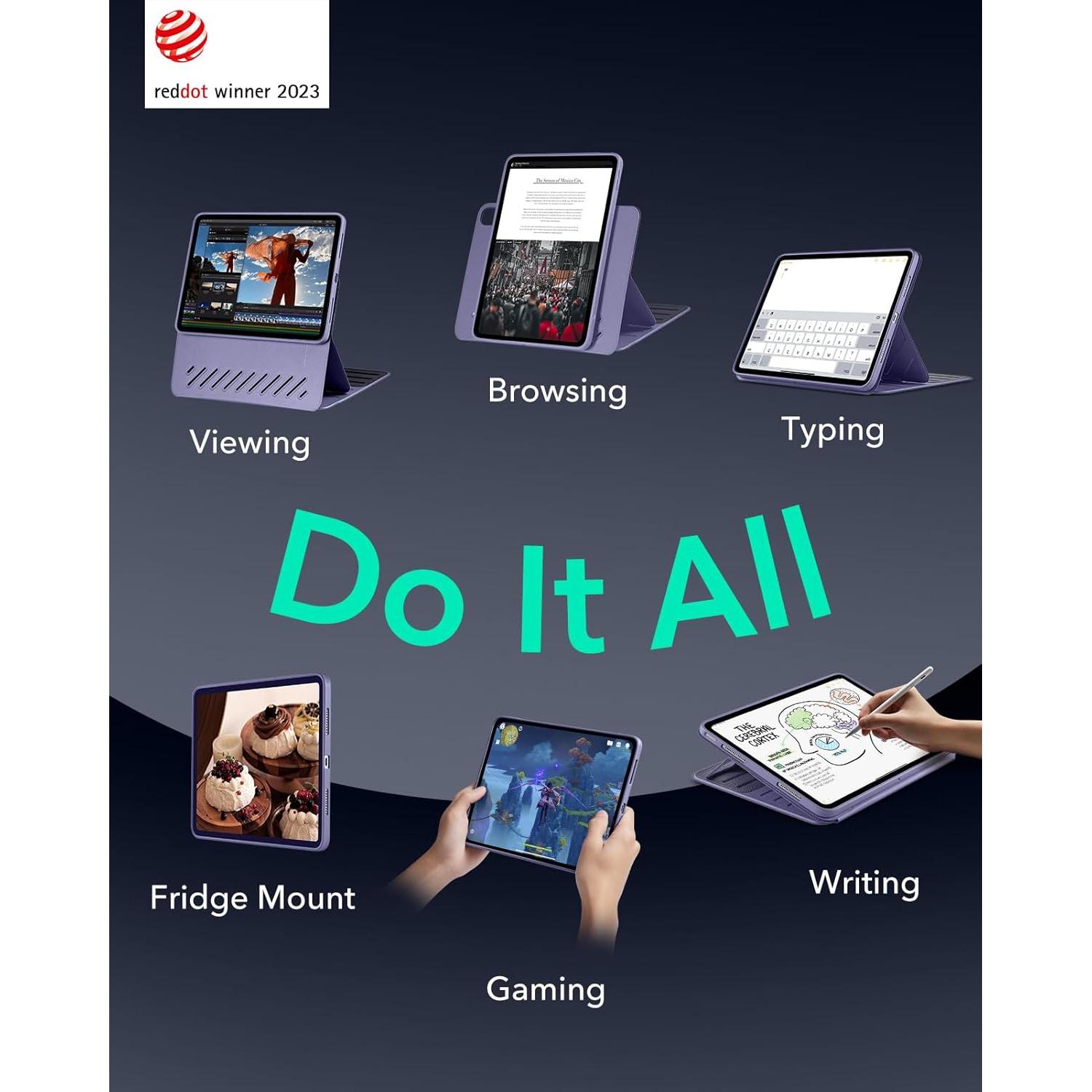 Funda ESR para iPad Air 33 cm M3/M2 2024/2025 Púrpura