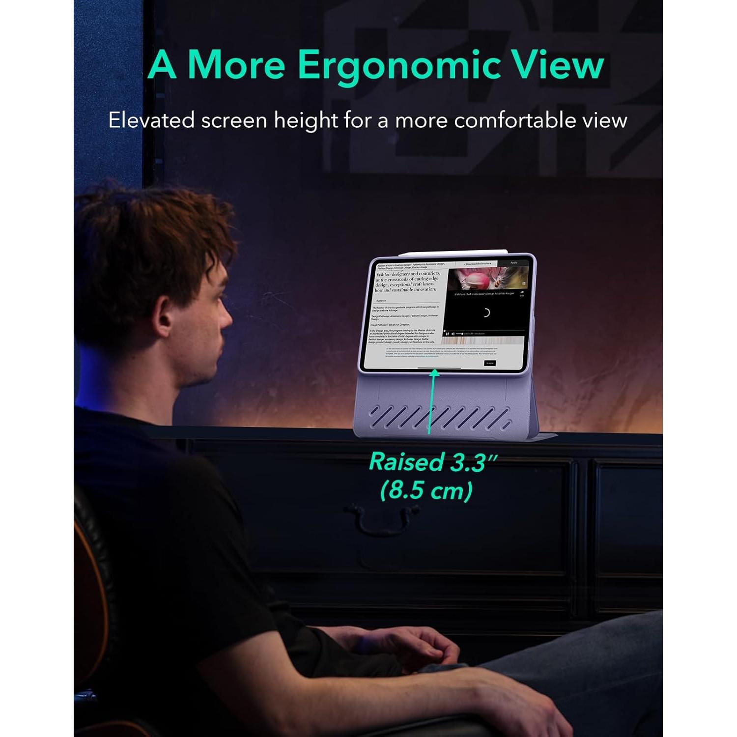 Funda ESR para iPad Air 33 cm M3/M2 2024/2025 Púrpura