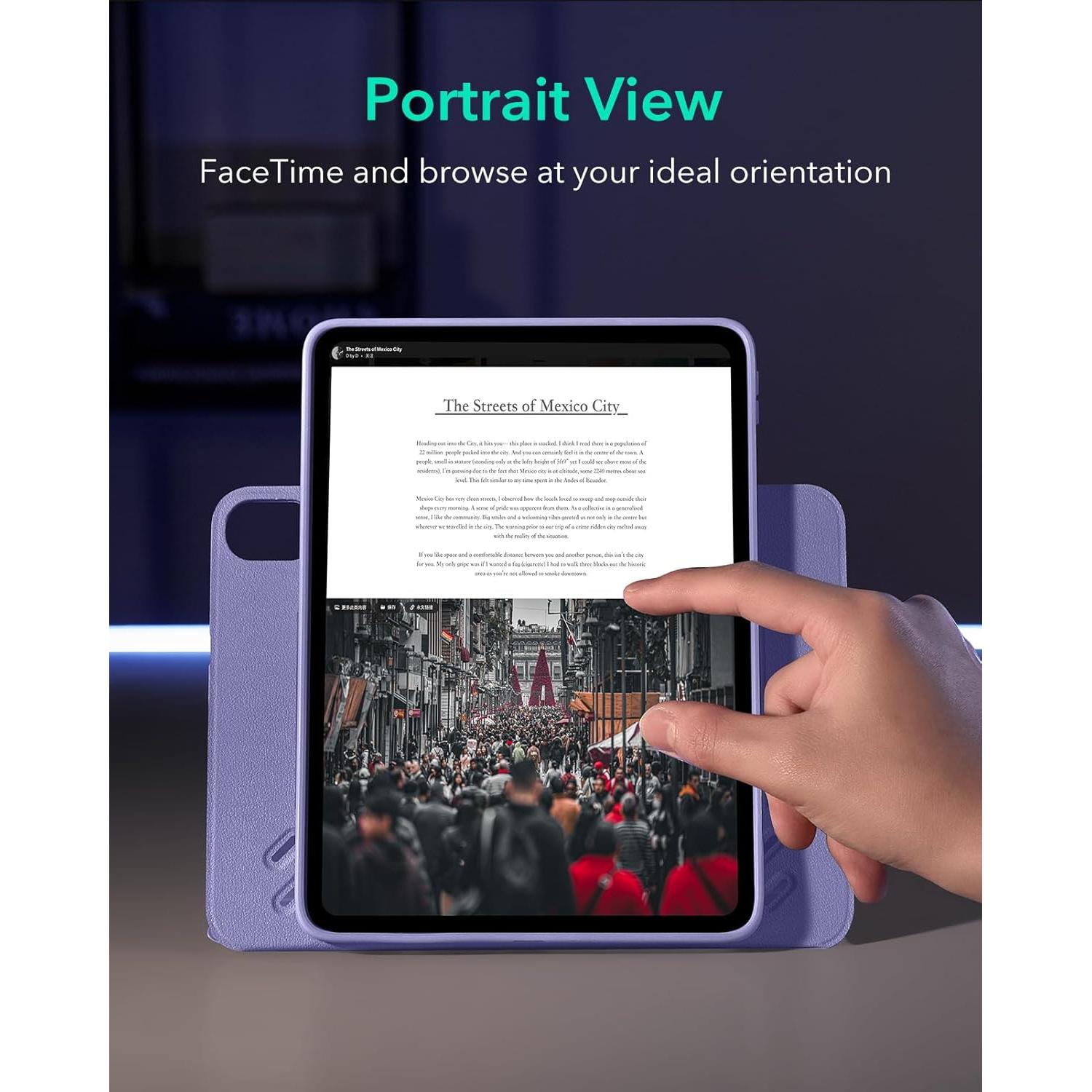 Funda ESR para iPad Air 33 cm M3/M2 2024/2025 Púrpura