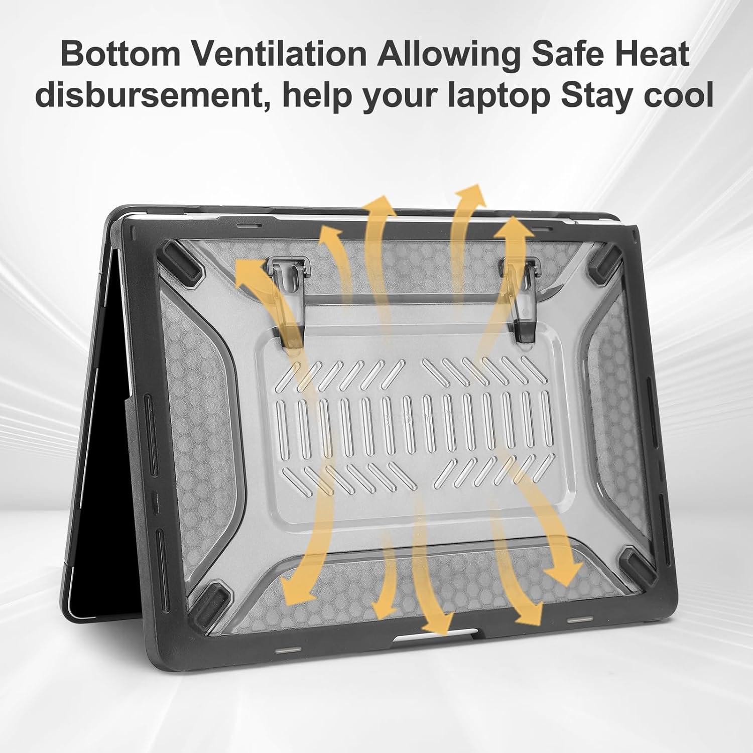 Funda Dura Mosiso para MacBook Pro 14" 2025-2021, Negro