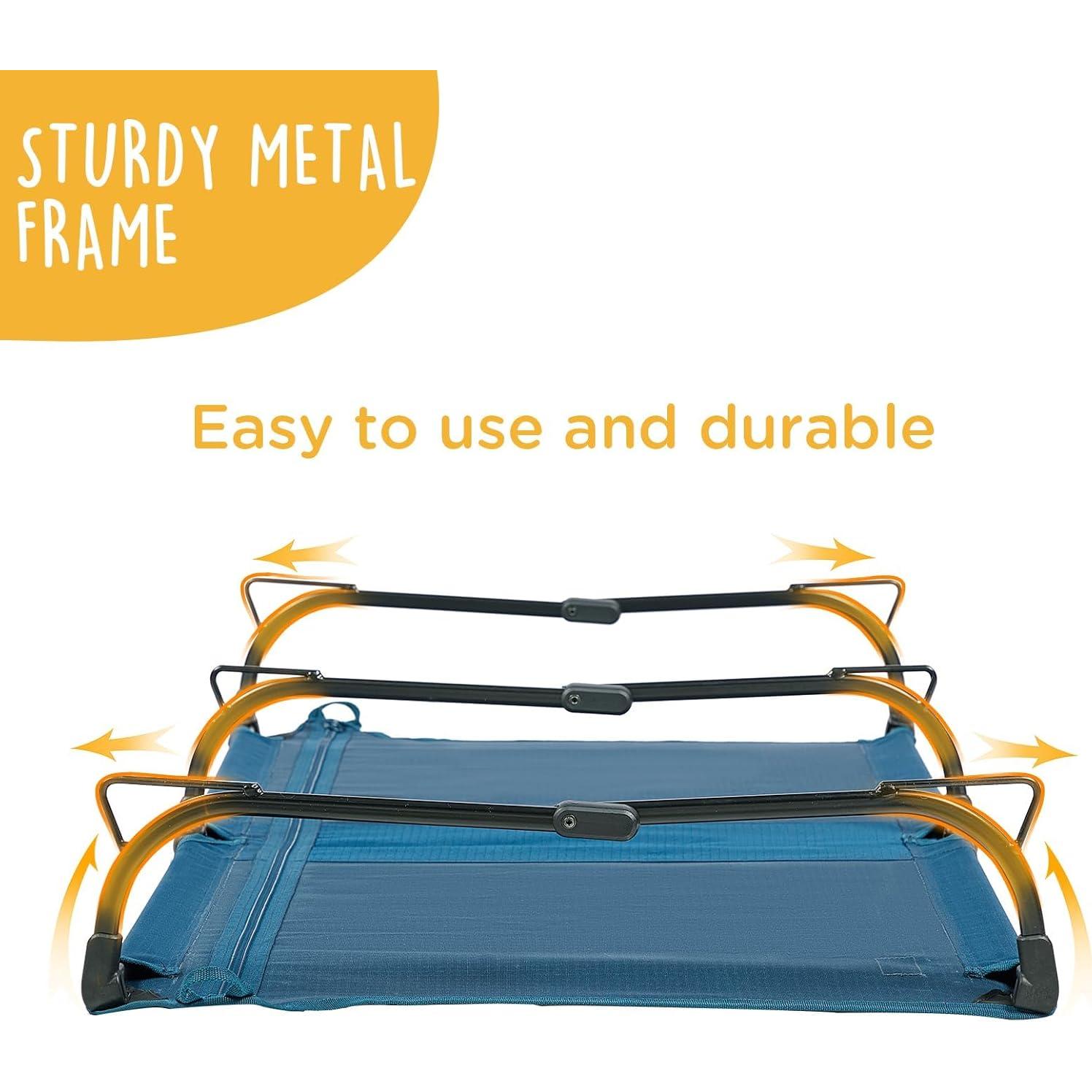 Cama Elevada Plegable Mediana para Perros Canine Canyon Azul