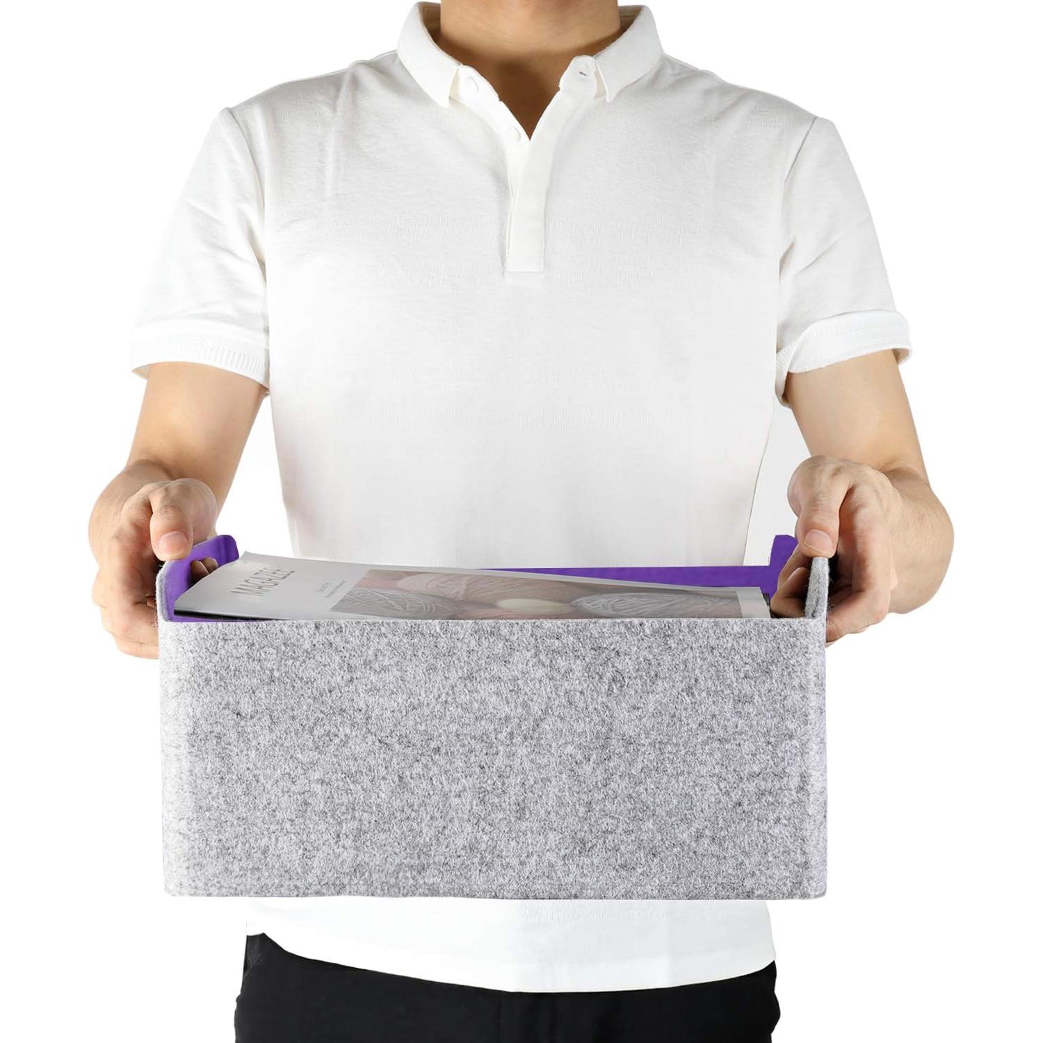 Cestas de Almacenamiento Plegables Welaxy 3 Piezas Fieltro