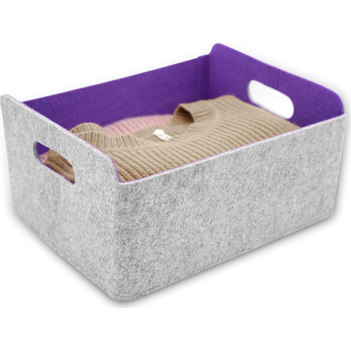 Cestas de Almacenamiento Plegables Welaxy 3 Piezas Fieltro