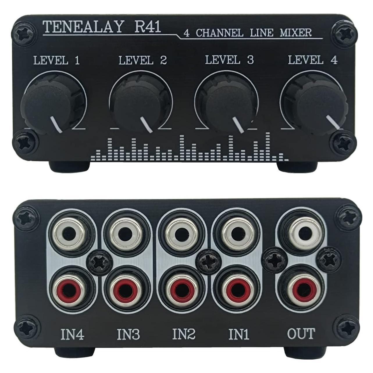 Mezclador de audio pasivo RCA 4 canales R41 - Estéreo compacto