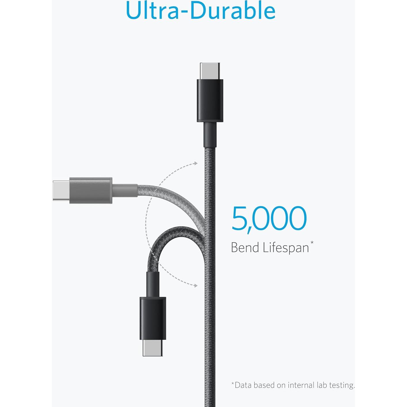 Cable USB A a USB C Anker 5 Pack 182 cm Negro