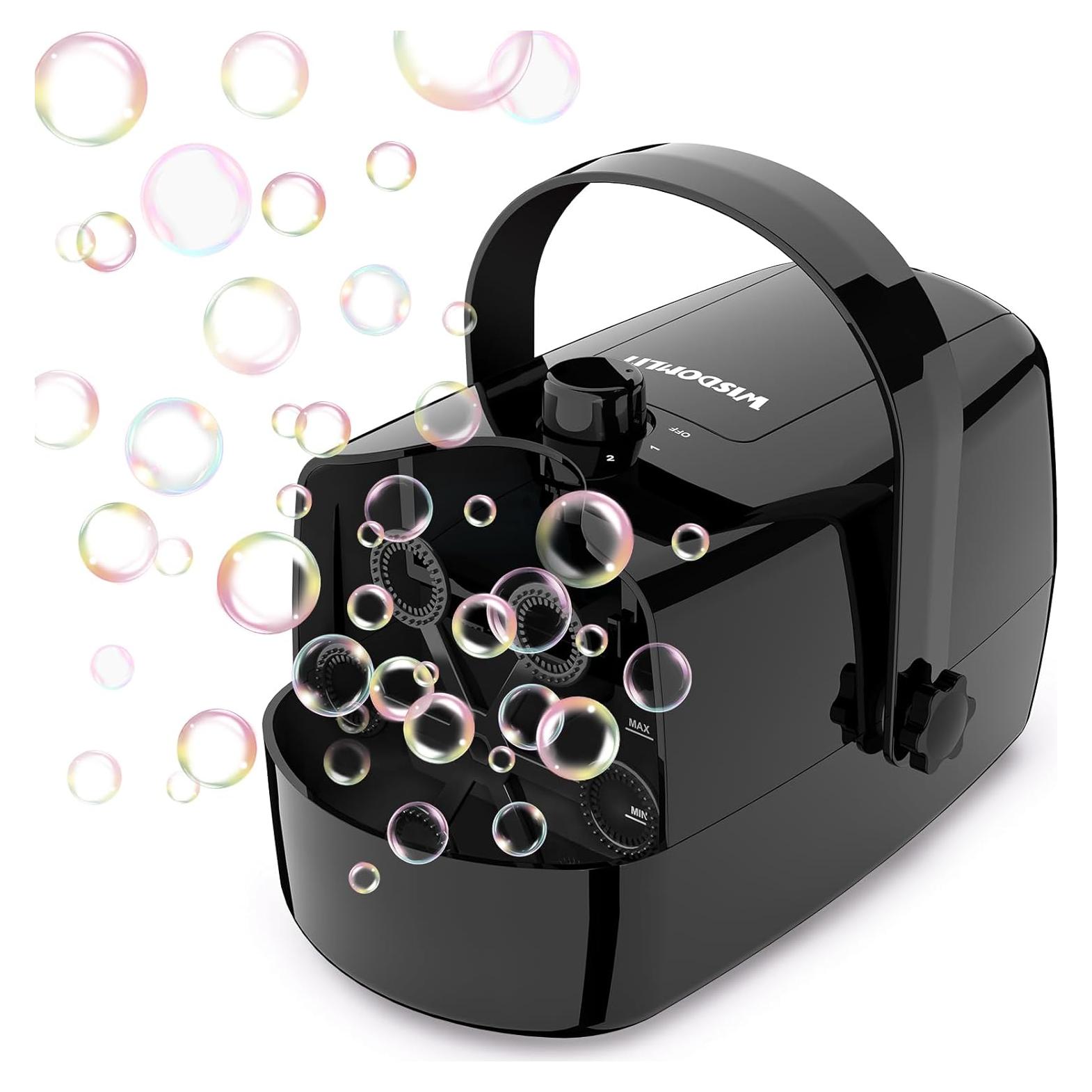 Máquina de Burbujas 3 en 1 Wisdomlit con 3 Varitas 8000+ Burbujas