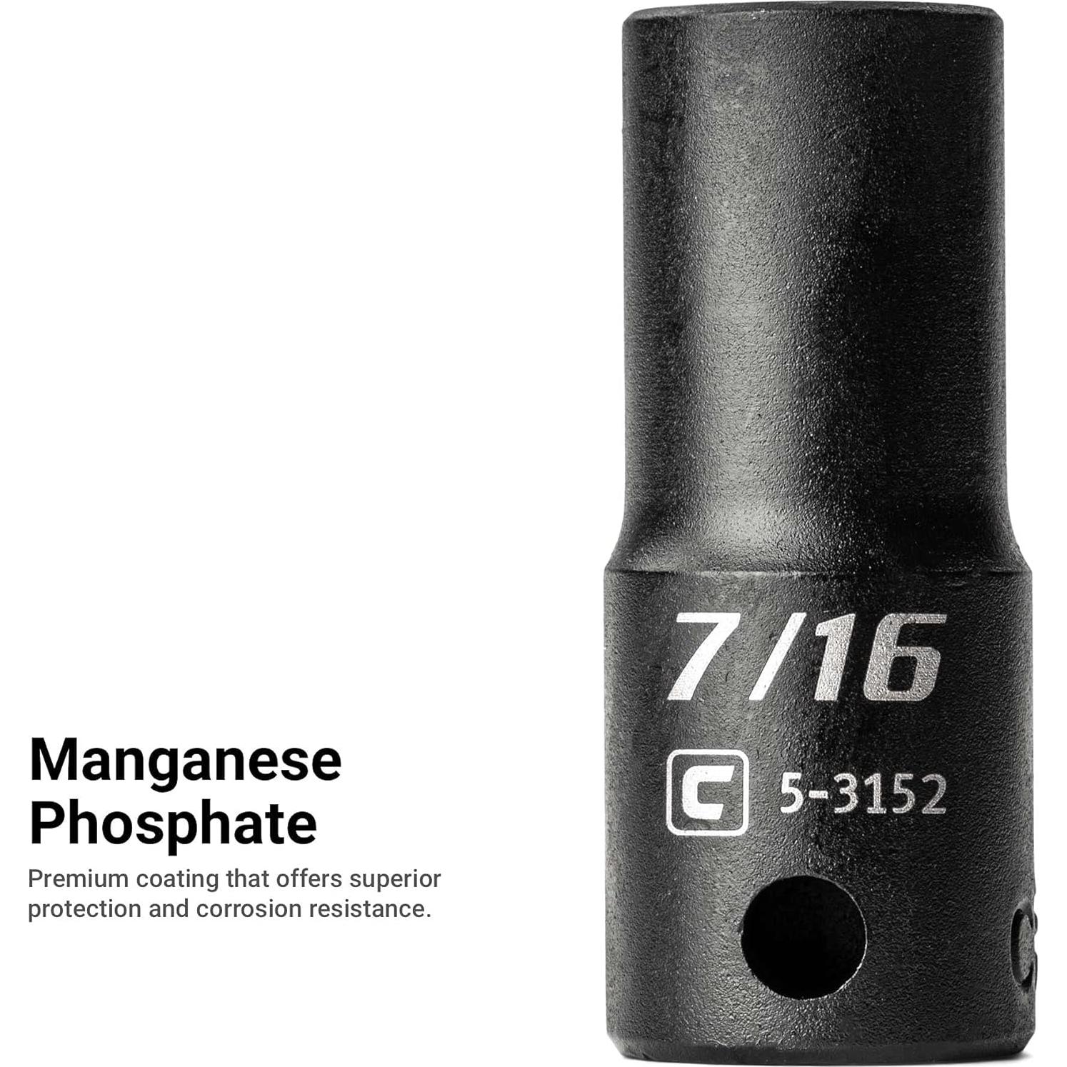 Juego de Enchufes de Impacto 3/8" Capri Tools 36 Piezas SAE