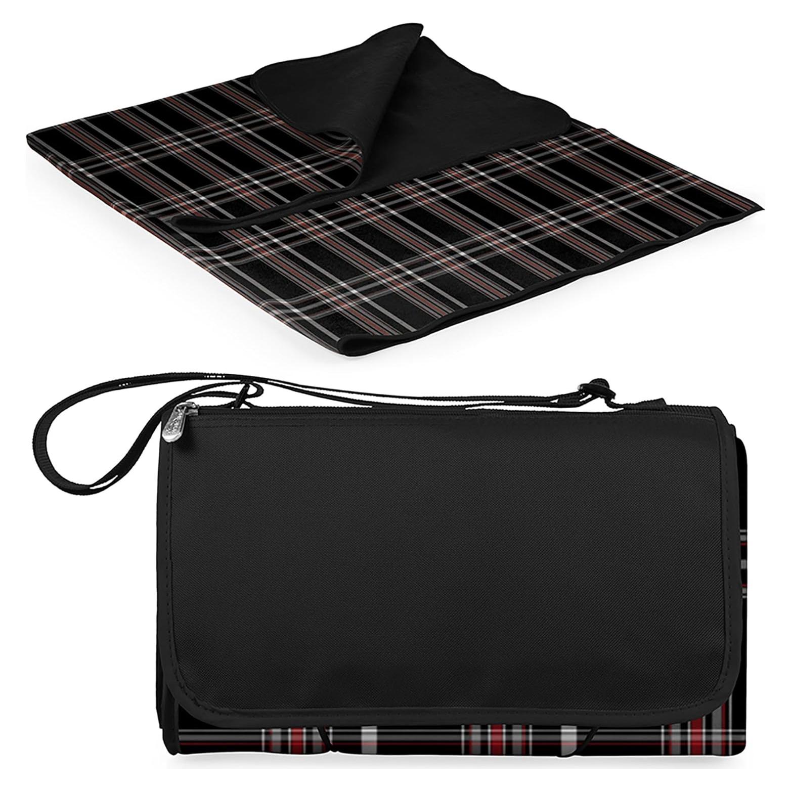 Manta de Picnic XL ONIVA Tartan Negro 178x203 cm Impermeable