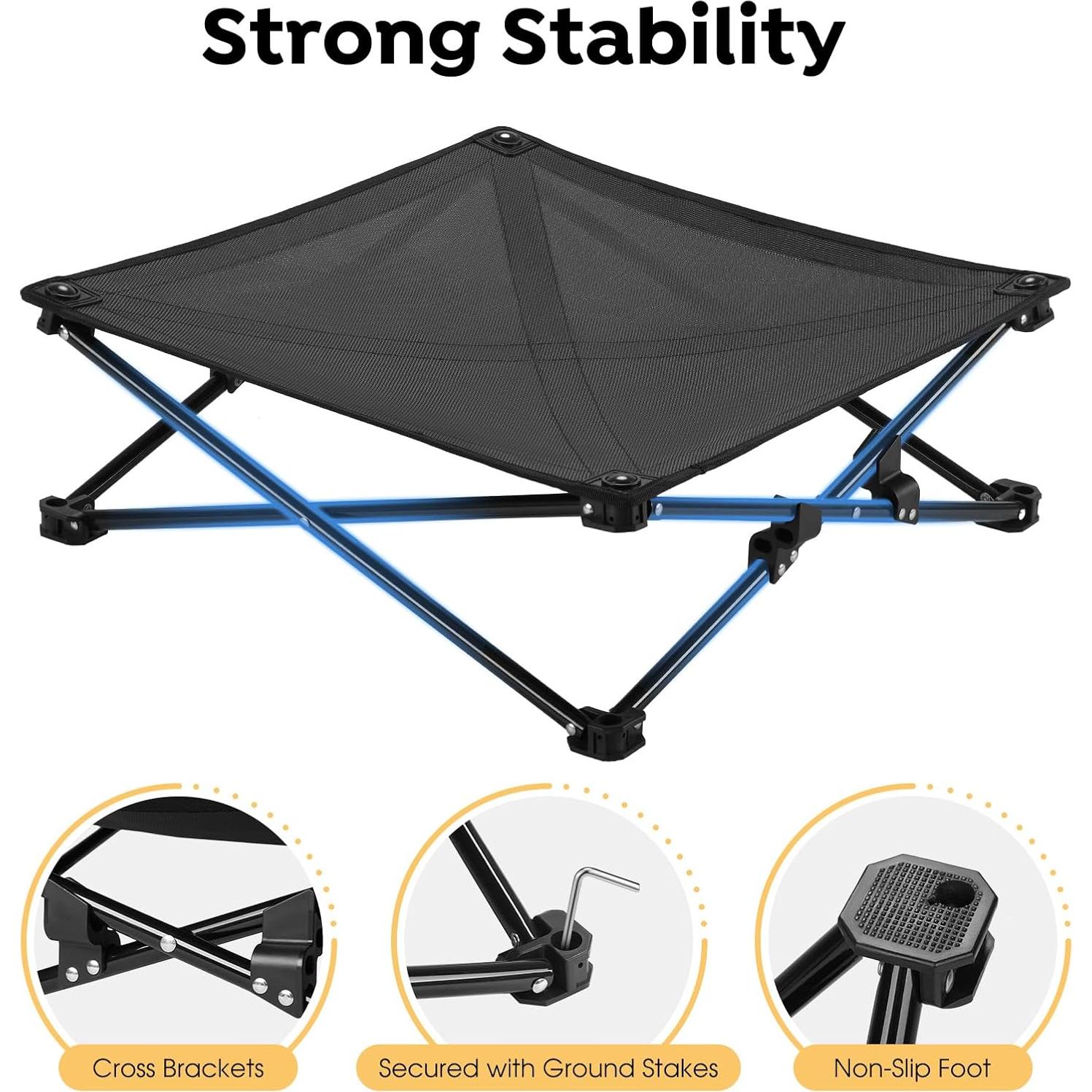 Cama Elevada para Perros Veehoo 73.7x73.7cm Plegable 2 en 1