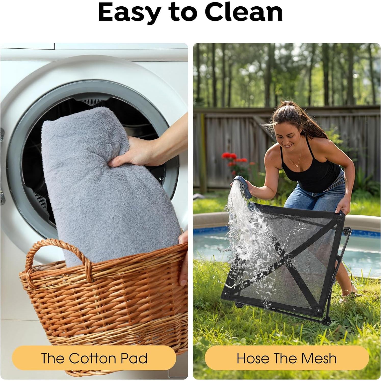 Cama Elevada para Perros Veehoo 73.7x73.7cm Plegable 2 en 1