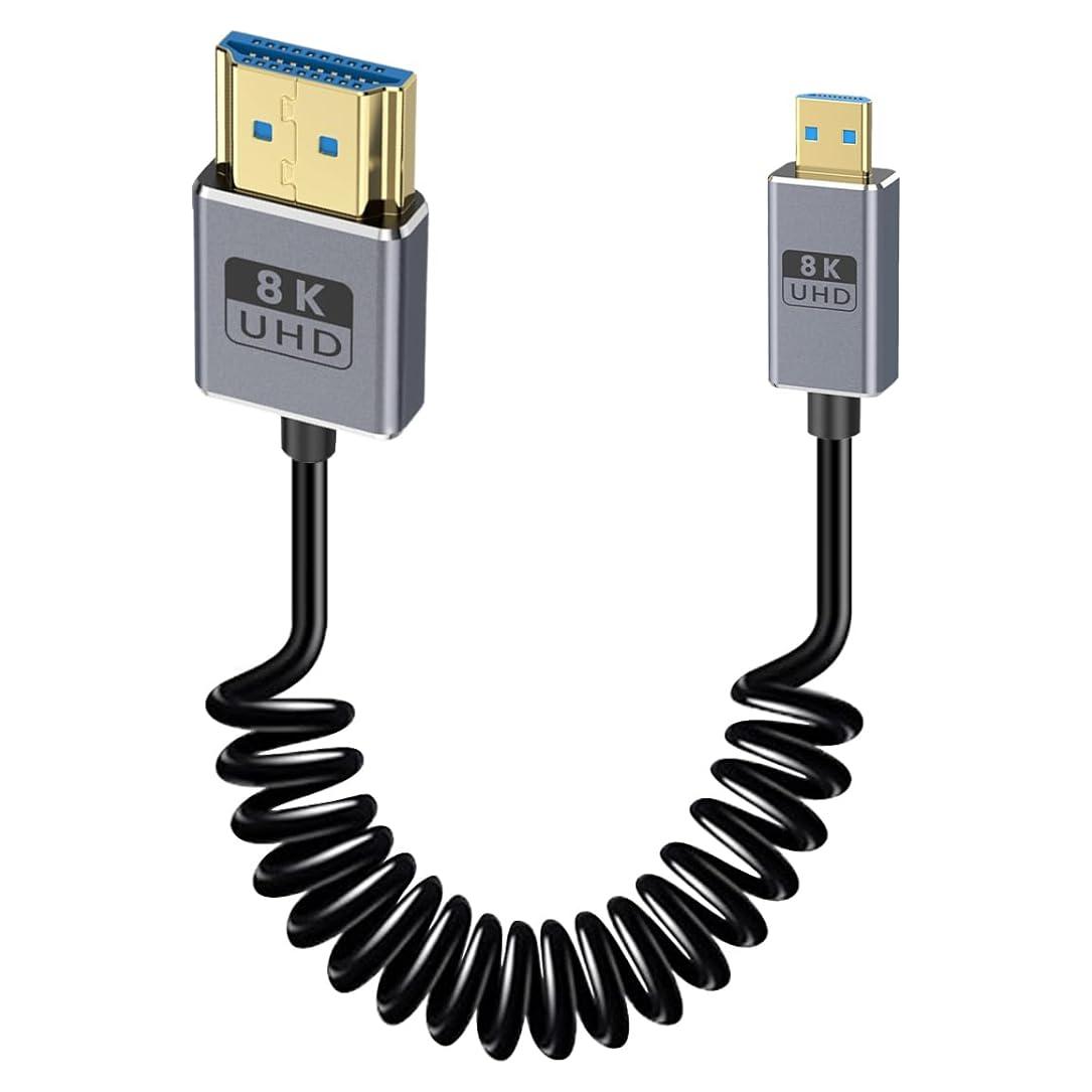 Cable Micro HDMI a HDMI 2.1 Duttek 0.3-0.46m 8K 48Gbps
