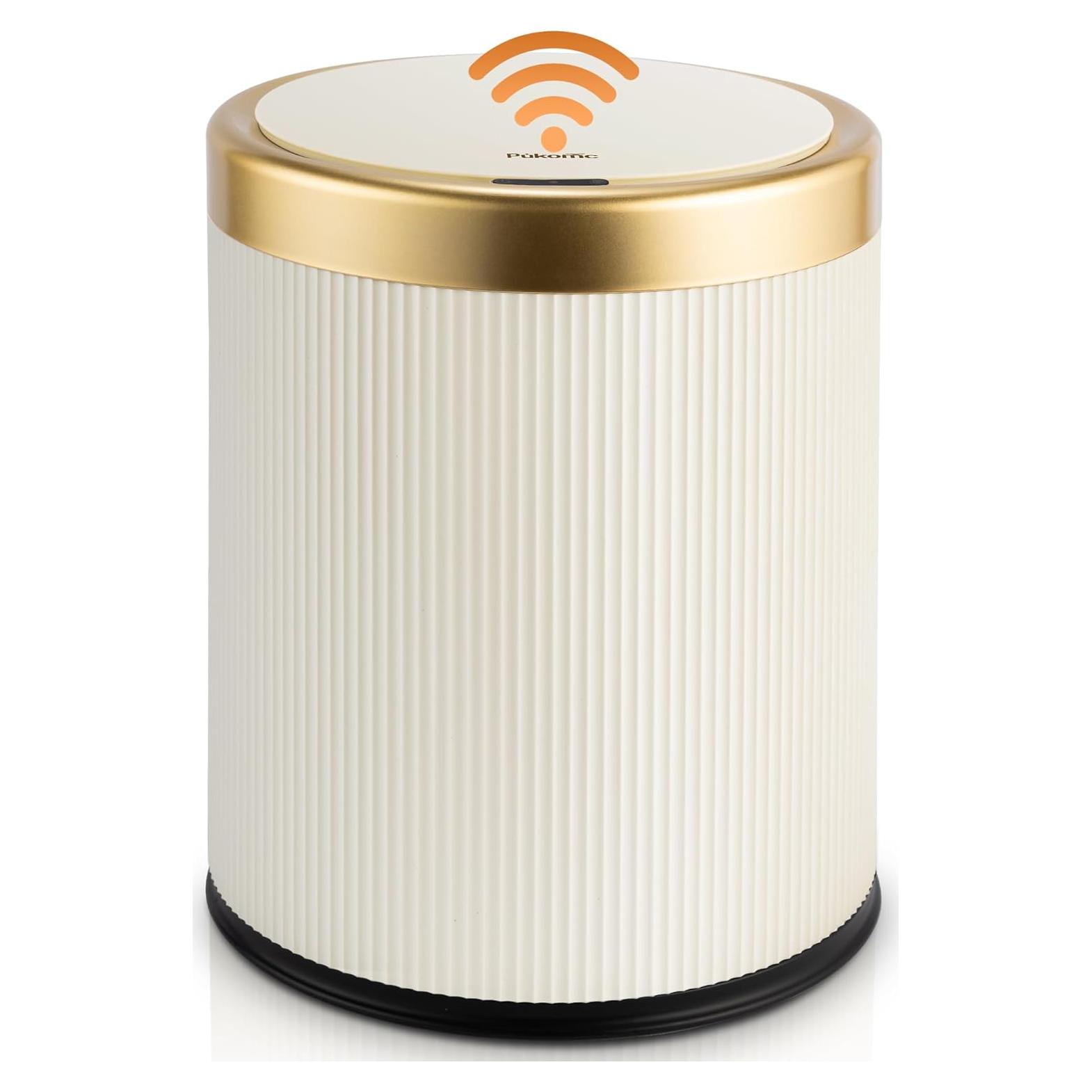 Basurero Automático Pukomc Beige 13.25L con Sensor Infrarrojo