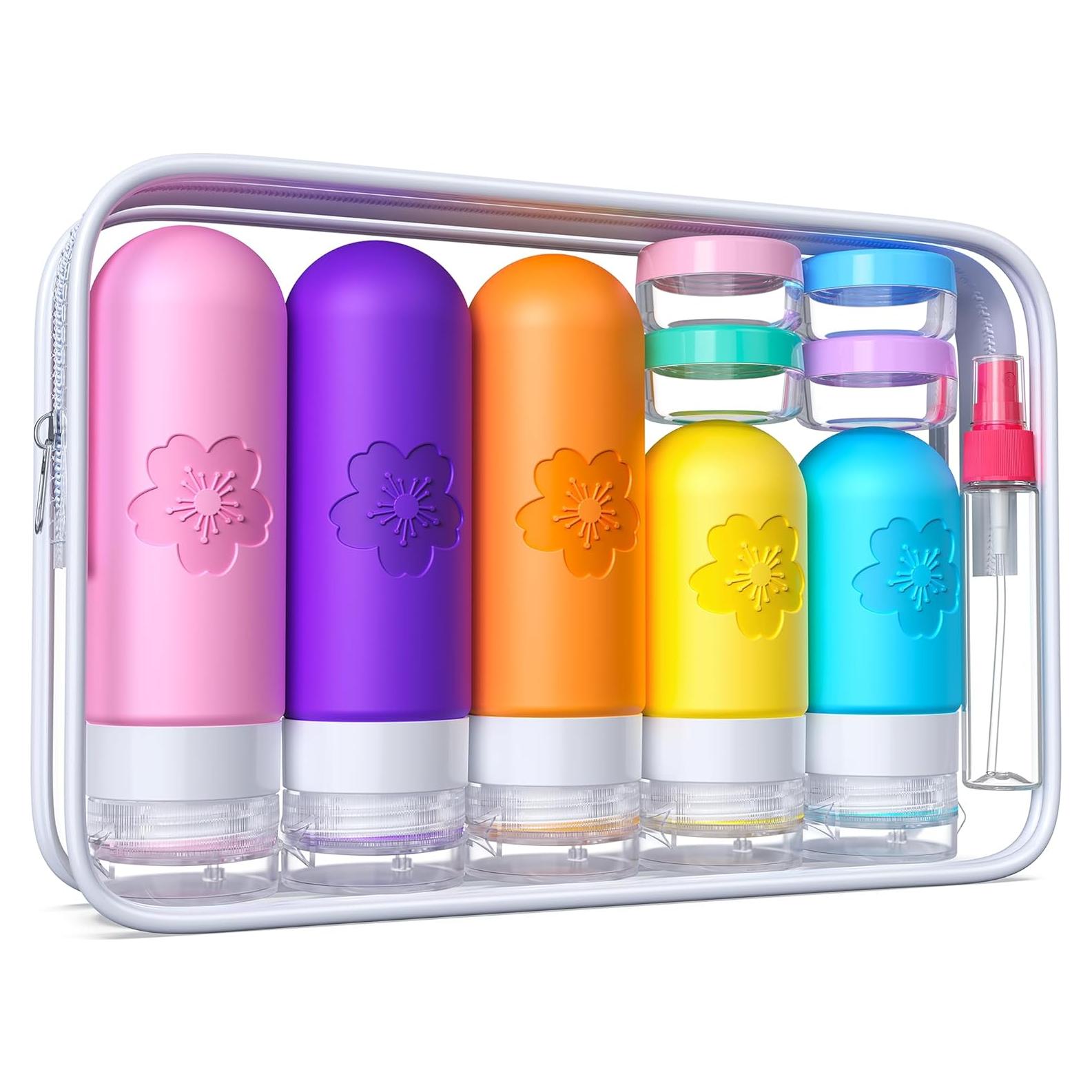 20 Botellas de Viaje Amzrole Silicona Aprobadas por TSA 90ml