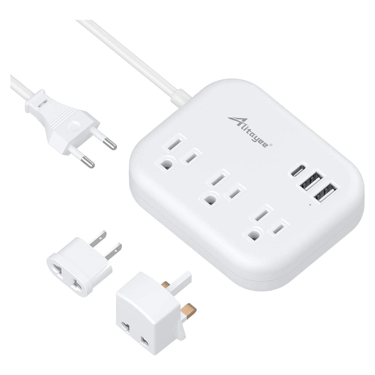 Adaptador de Enchufe Universal Alitayee 3 Salidas USB 15W