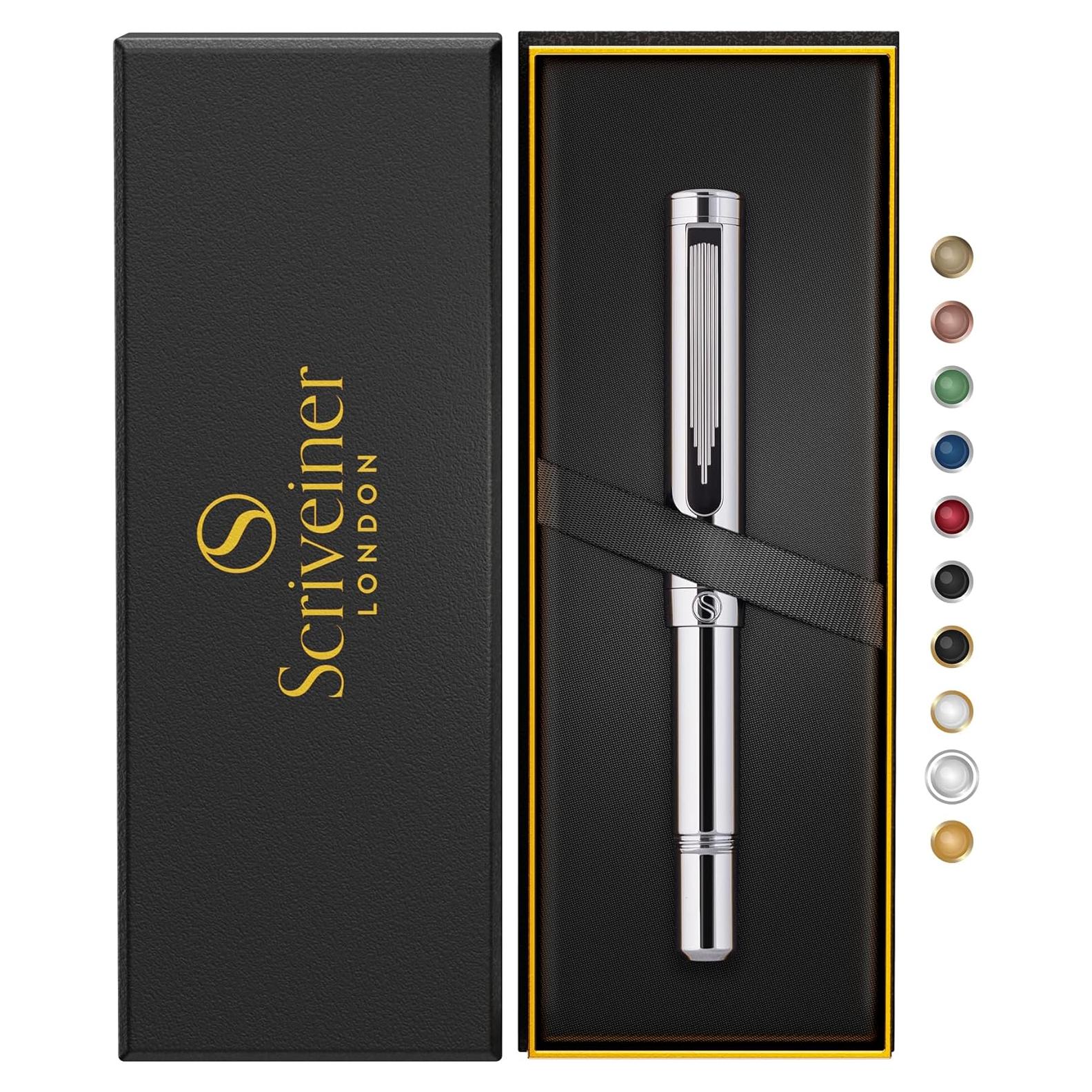 Bolígrafo Scriveiner Plata Cromo con Recarga Schmidt