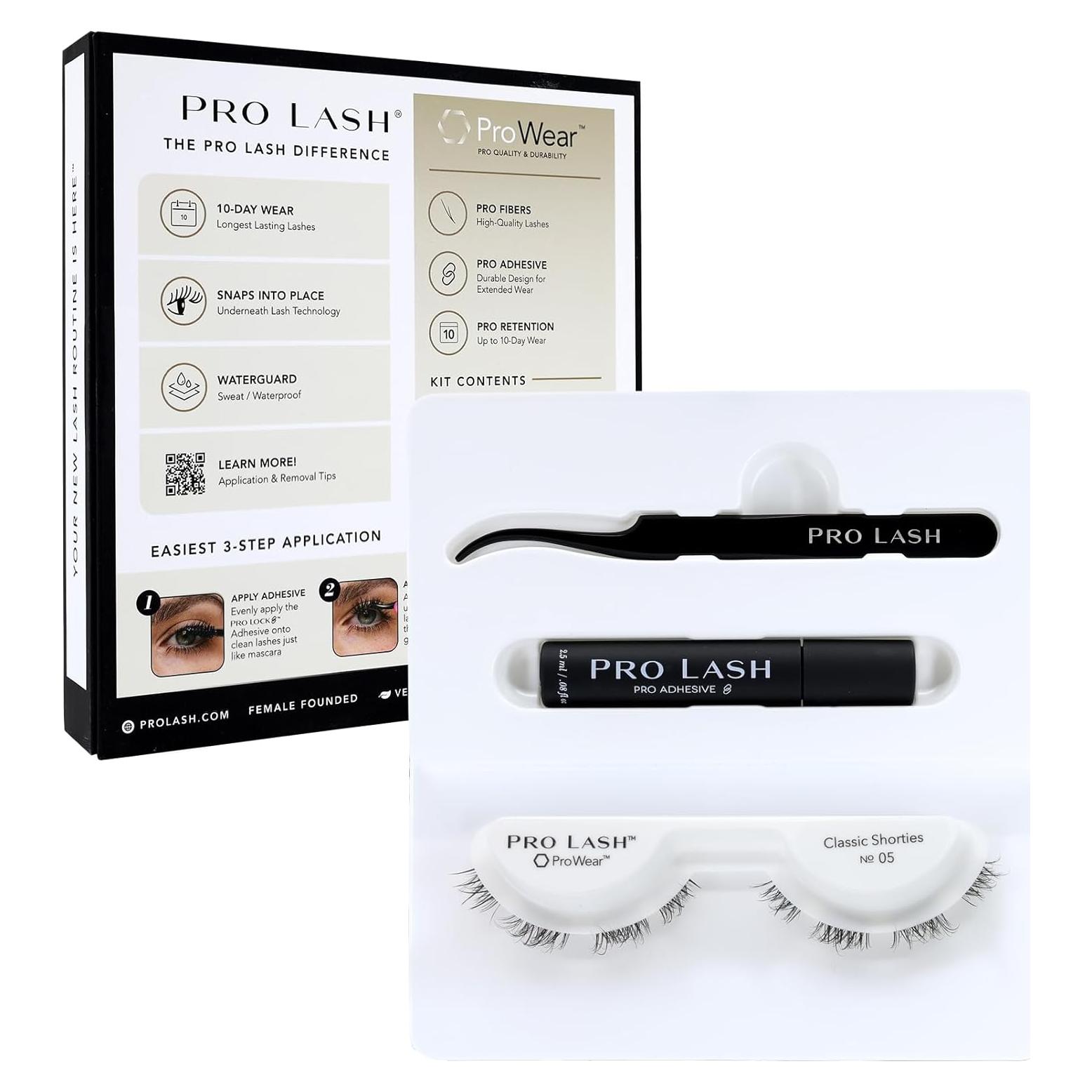 Kit de Pestañas Postizas Pro Lash ProWear Mini - Clásico Shorties No. 05 - Negro