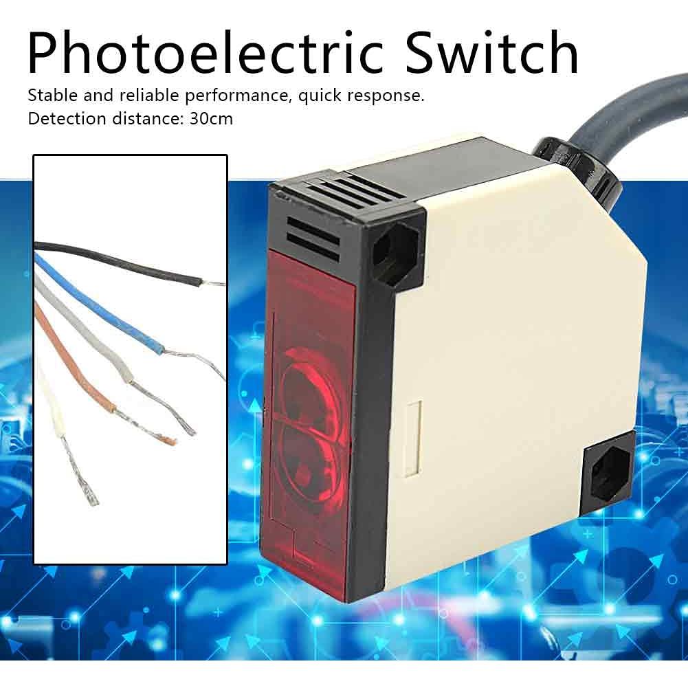 Sensor Fotoeléctrico Ejoyous E3JK-DS30M2 30cm Reflexión Difusa