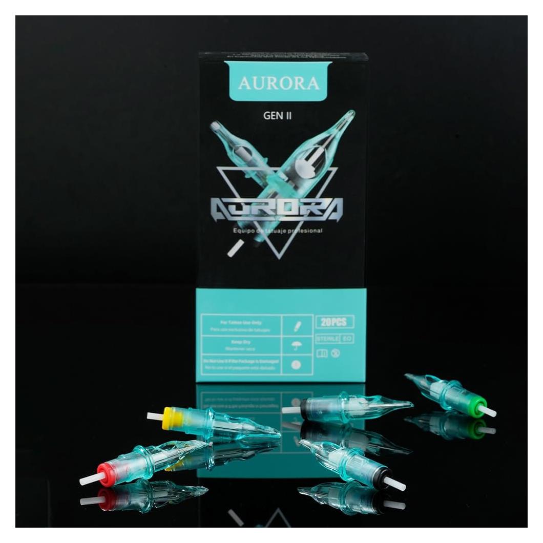Caja de 20 Agujas de Tatuaje AURORA 1RL - Esterilizadas