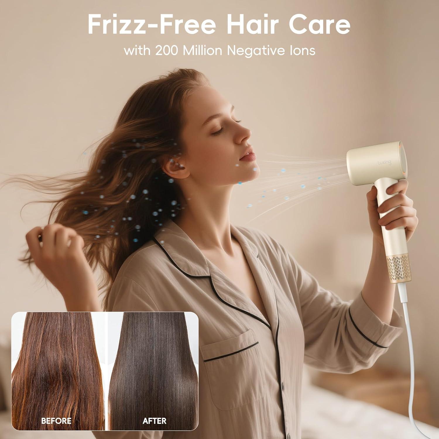 Secador de Pelo Luxing TurboLux 1500W Iones Negativos Crema