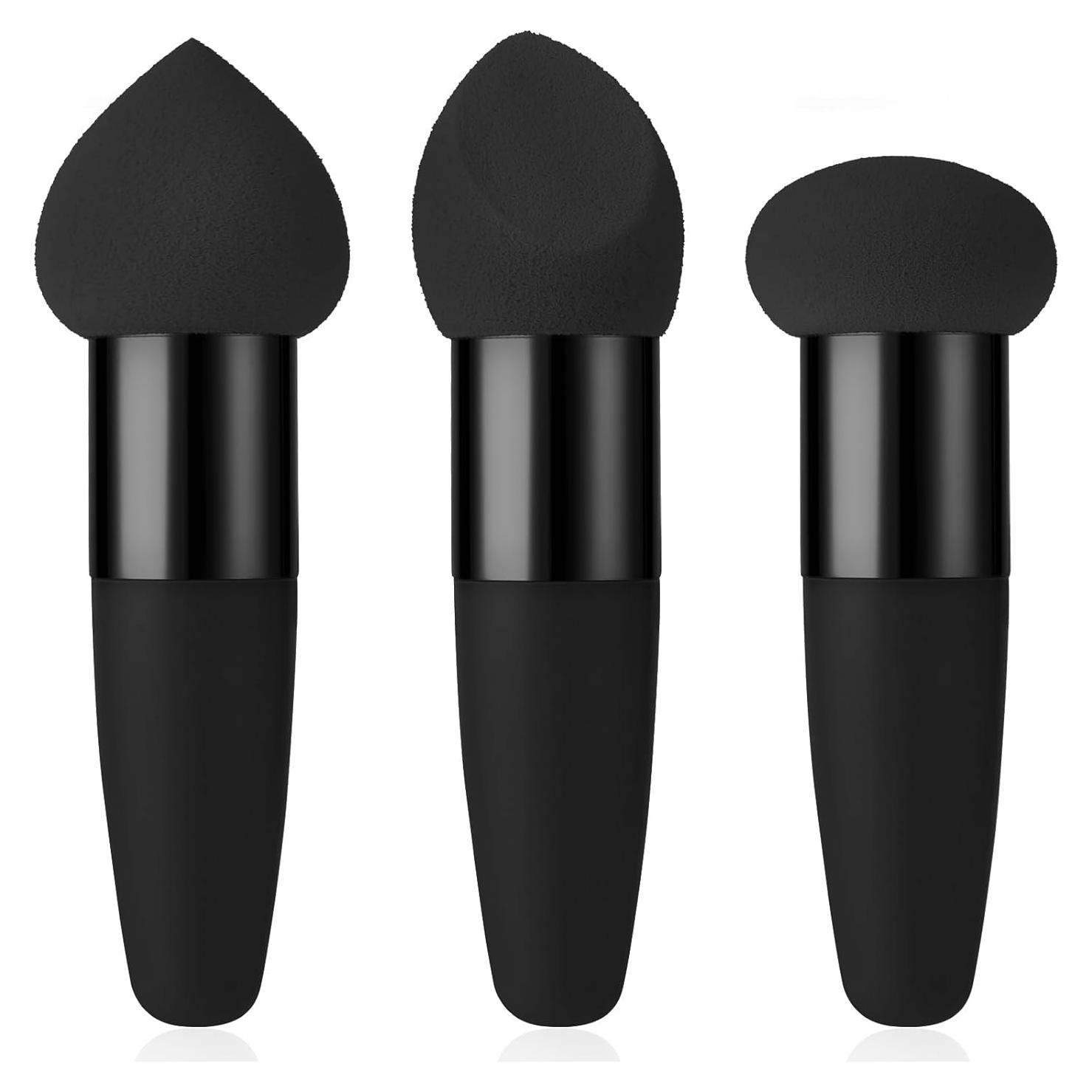 Set de 3 Esponjas de Maquillaje Sibba - Aplicador Facial Negro