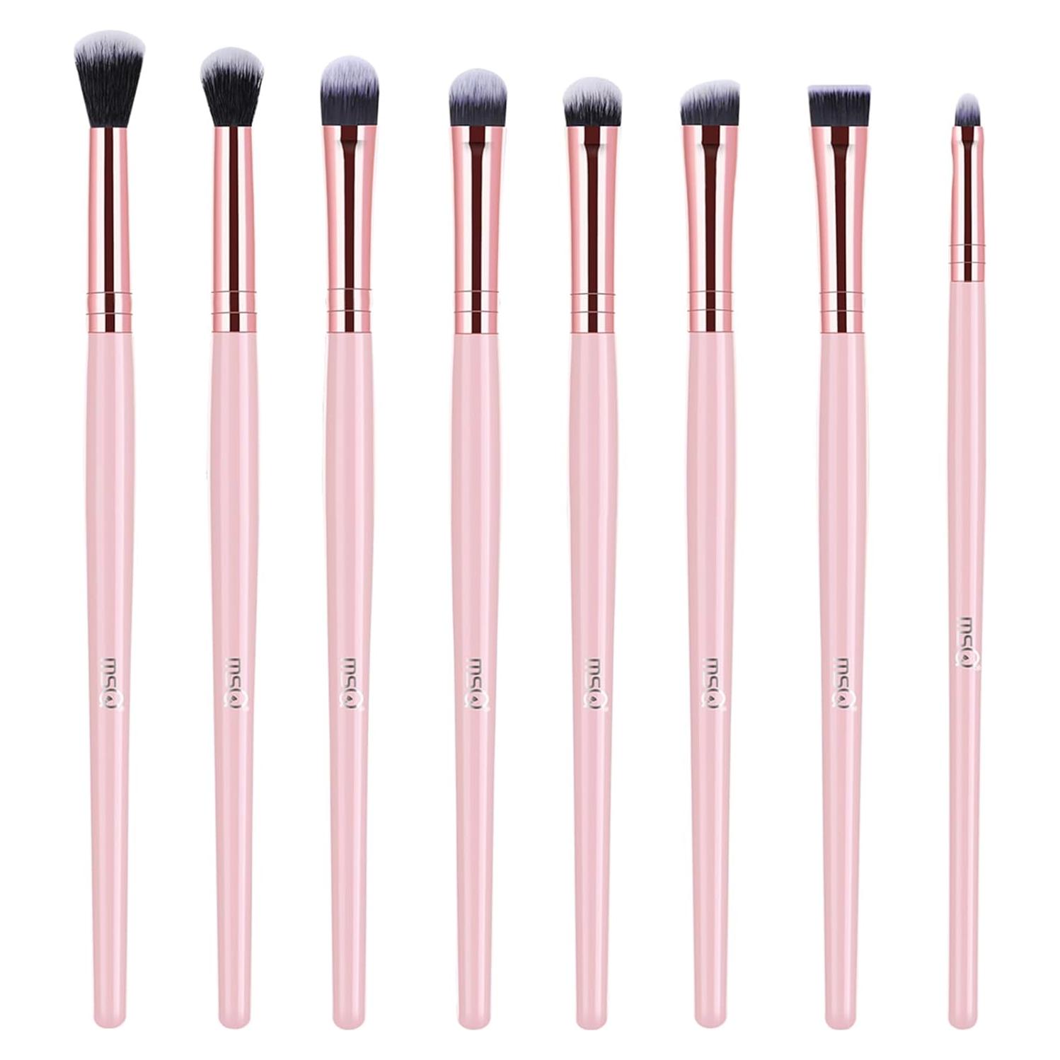 Juego de Brochas de Maquillaje para Ojos MSQ 8 Piezas Rosa