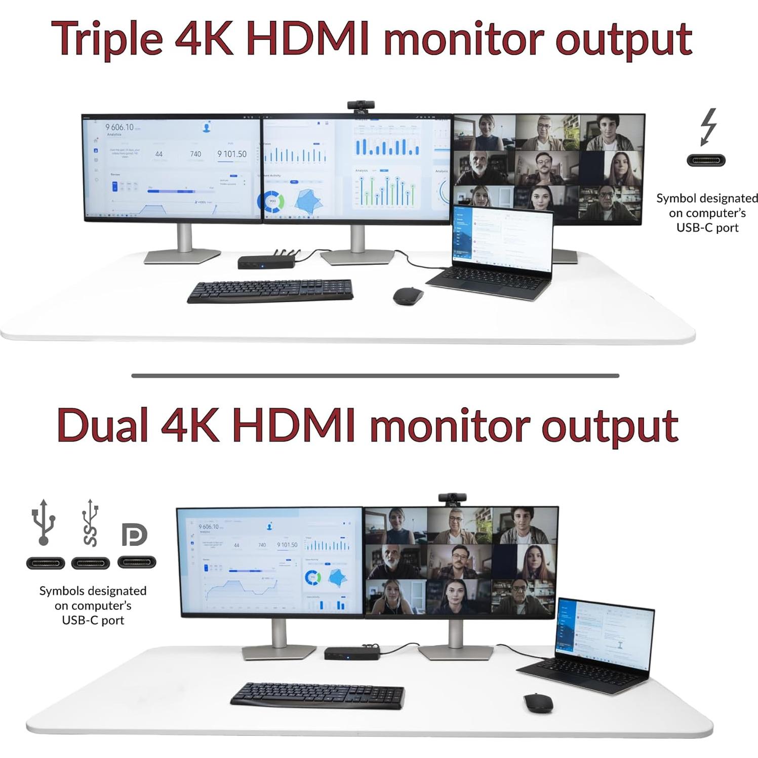 Estación de Acoplamiento USB-C Cyber Acoustics DS-6000 4K