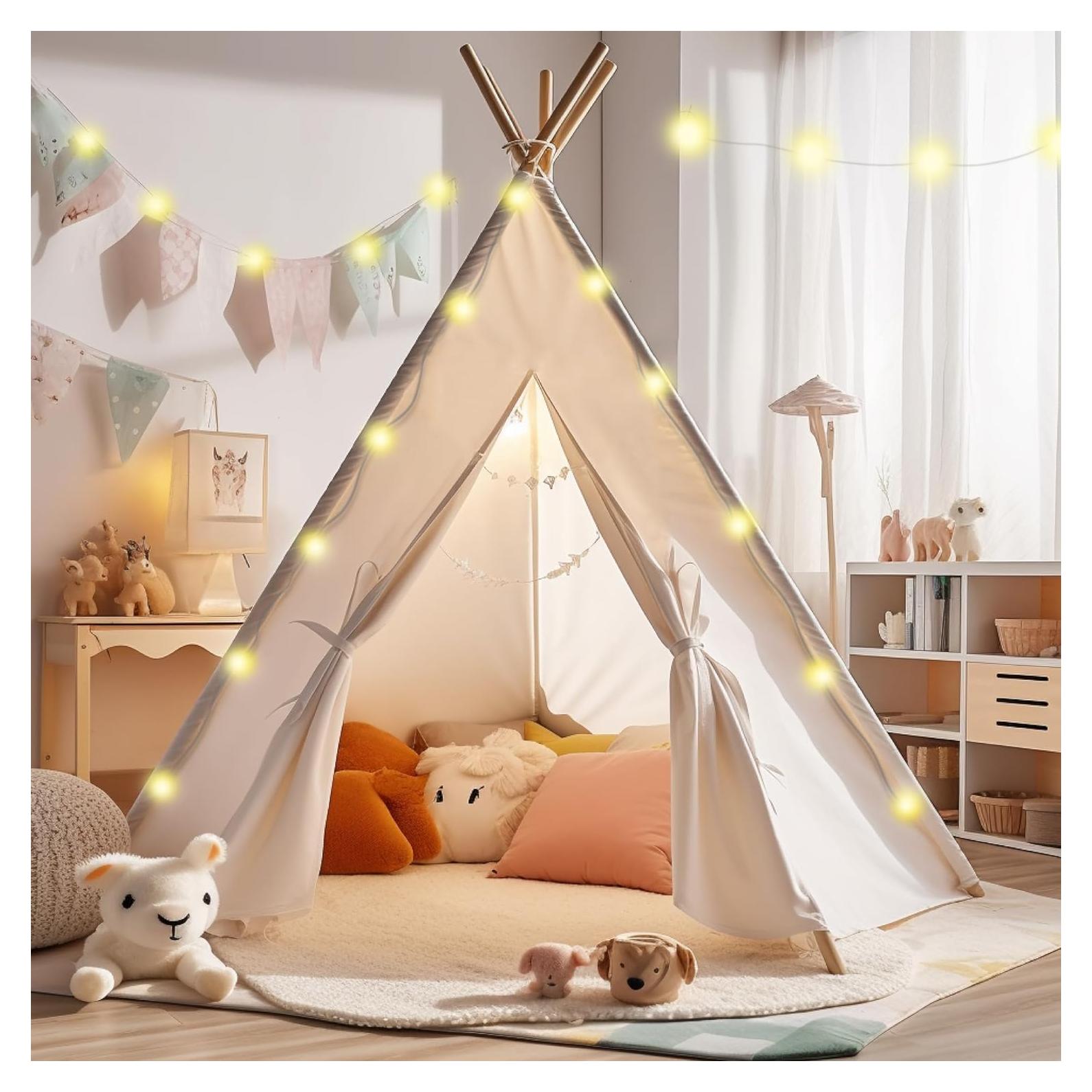 Tienda Teepee Infantil Atlasonix 2.54m Beige - Juego Interior