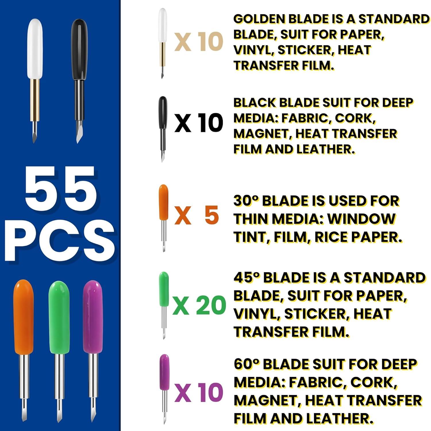 HOOFULL Kit de Cuchillas 55 Piezas para Cricut Explore/Maker