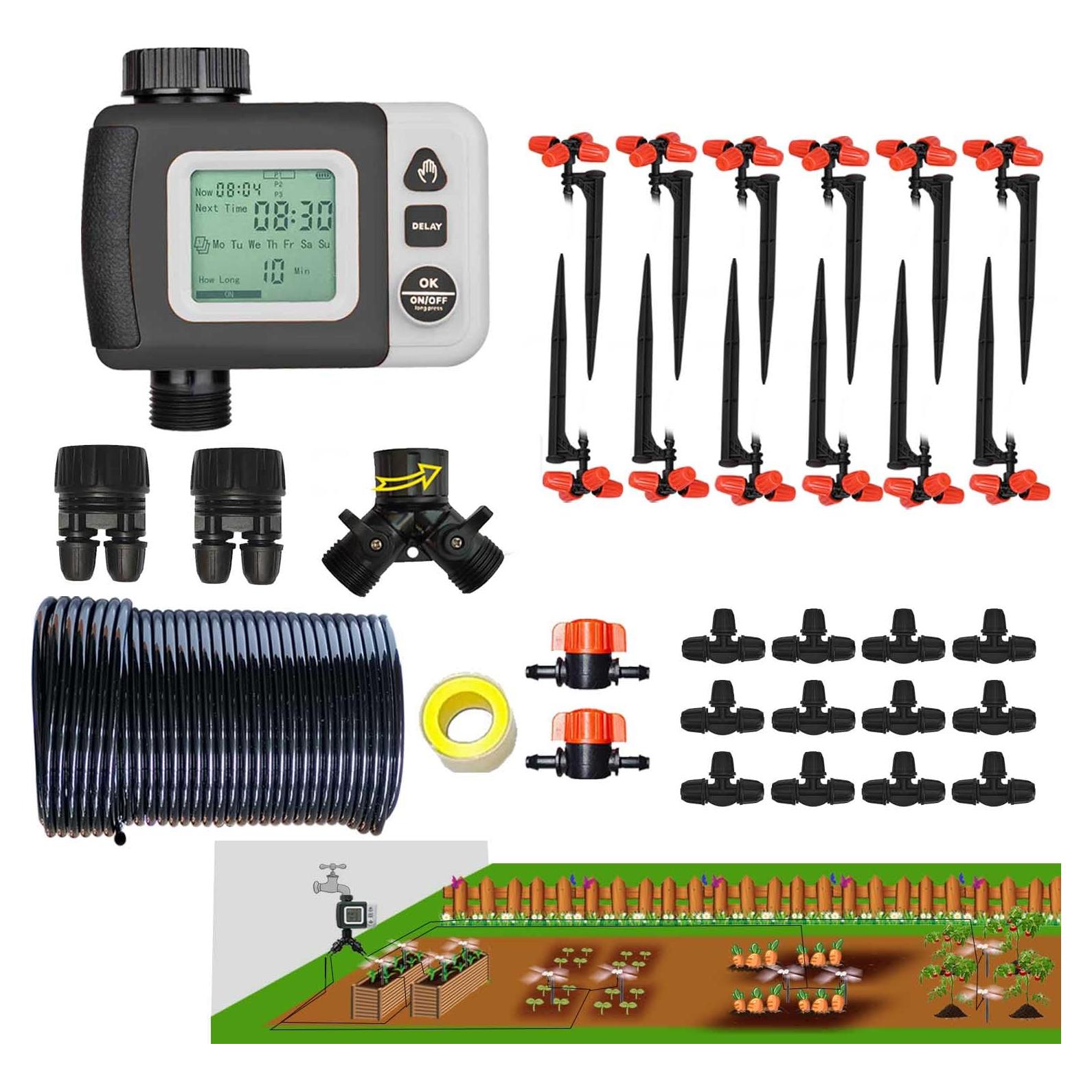 Kit de Riego por Goteo Automático FesmTek1 19.5m con Temporizador