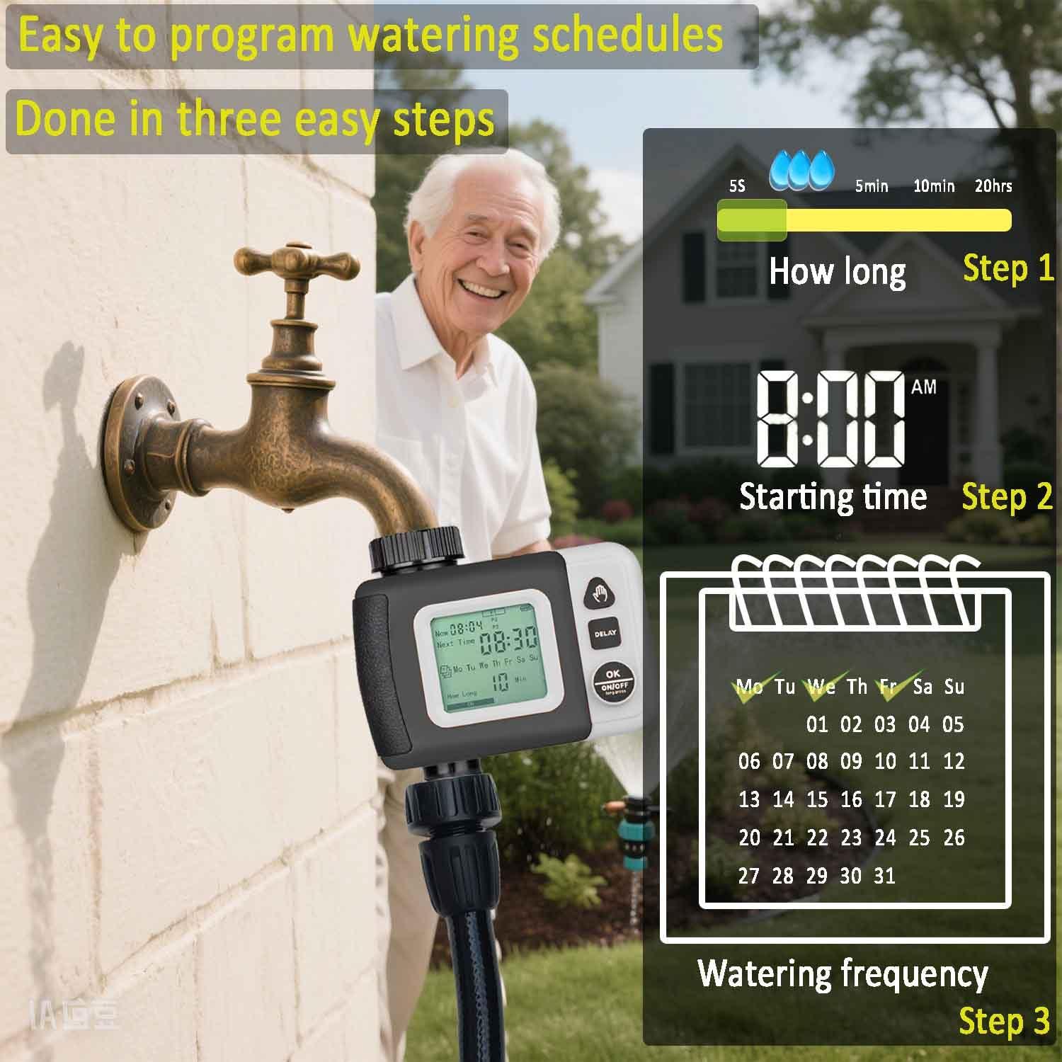 Kit de Riego por Goteo Automático FesmTek1 19.5m con Temporizador