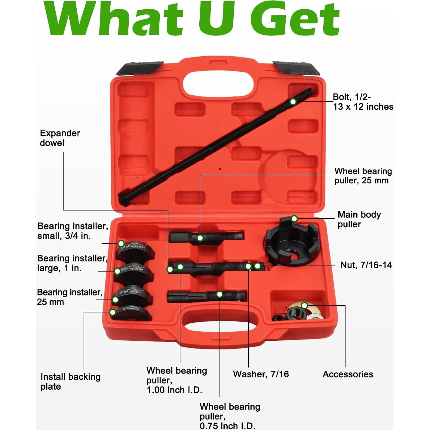 Kit de Herramientas GallopMax para Rodamientos de Rueda