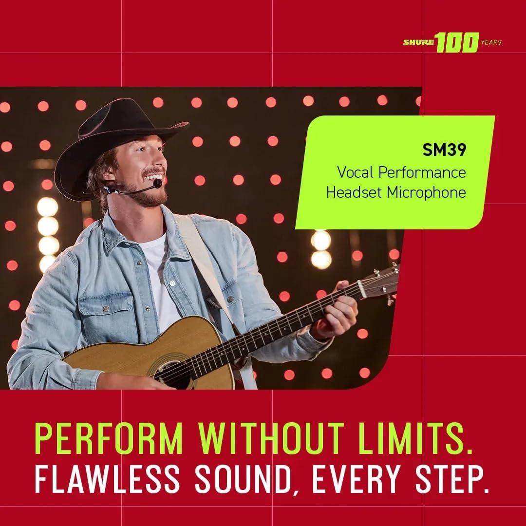 Micrófono de Auricular Shure SM39 - Vocal Cardioide Ergonómico