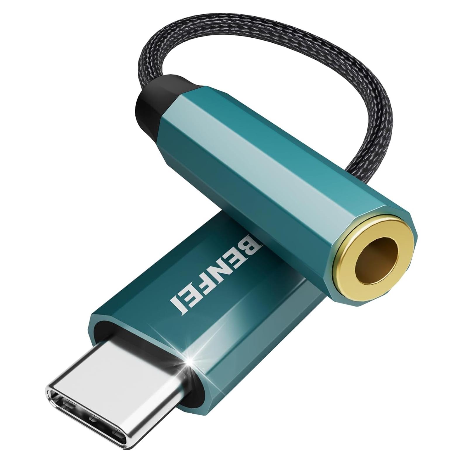 Adaptador USB C a Jack 3.5mm BENFEI Azul - Audio Hi-Fi