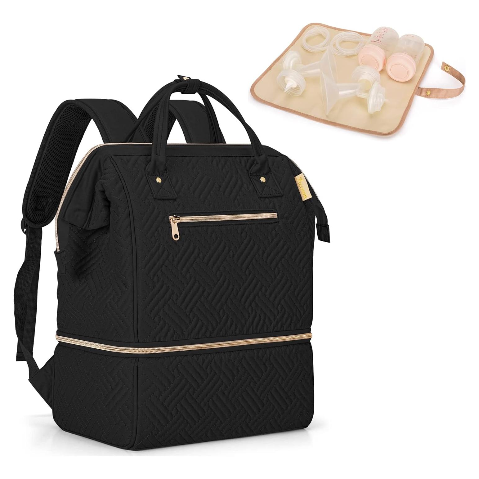 Mochila Fasrom para Extractor de Leche con Nevera Negra