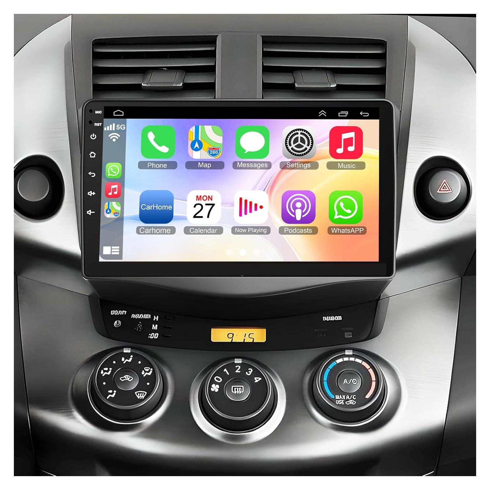Estéreo Android 13 para Toyota RAV4 2007-2012, 9" IPS, CarPlay