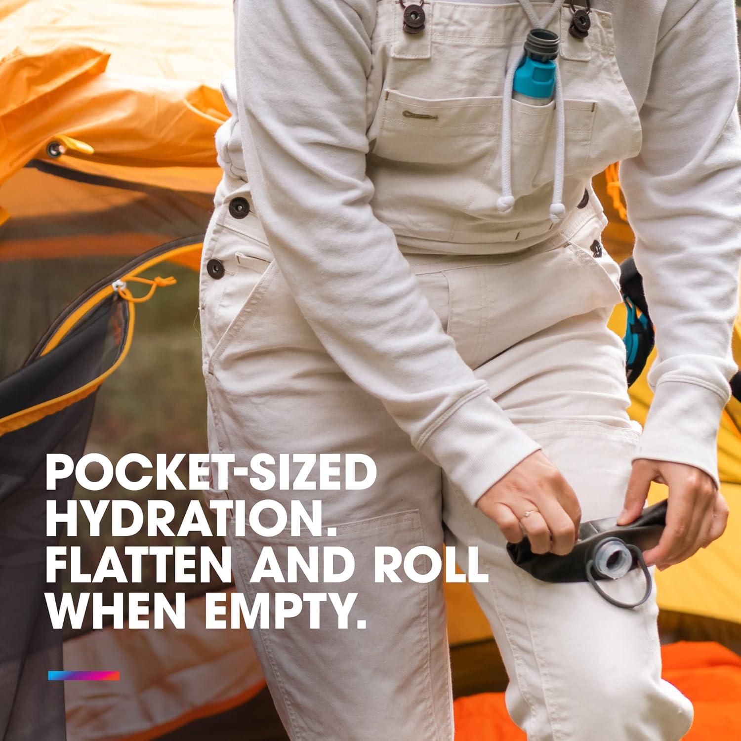 Botella de Agua Plegable HydraPak Stow 1L Ultra Ligera