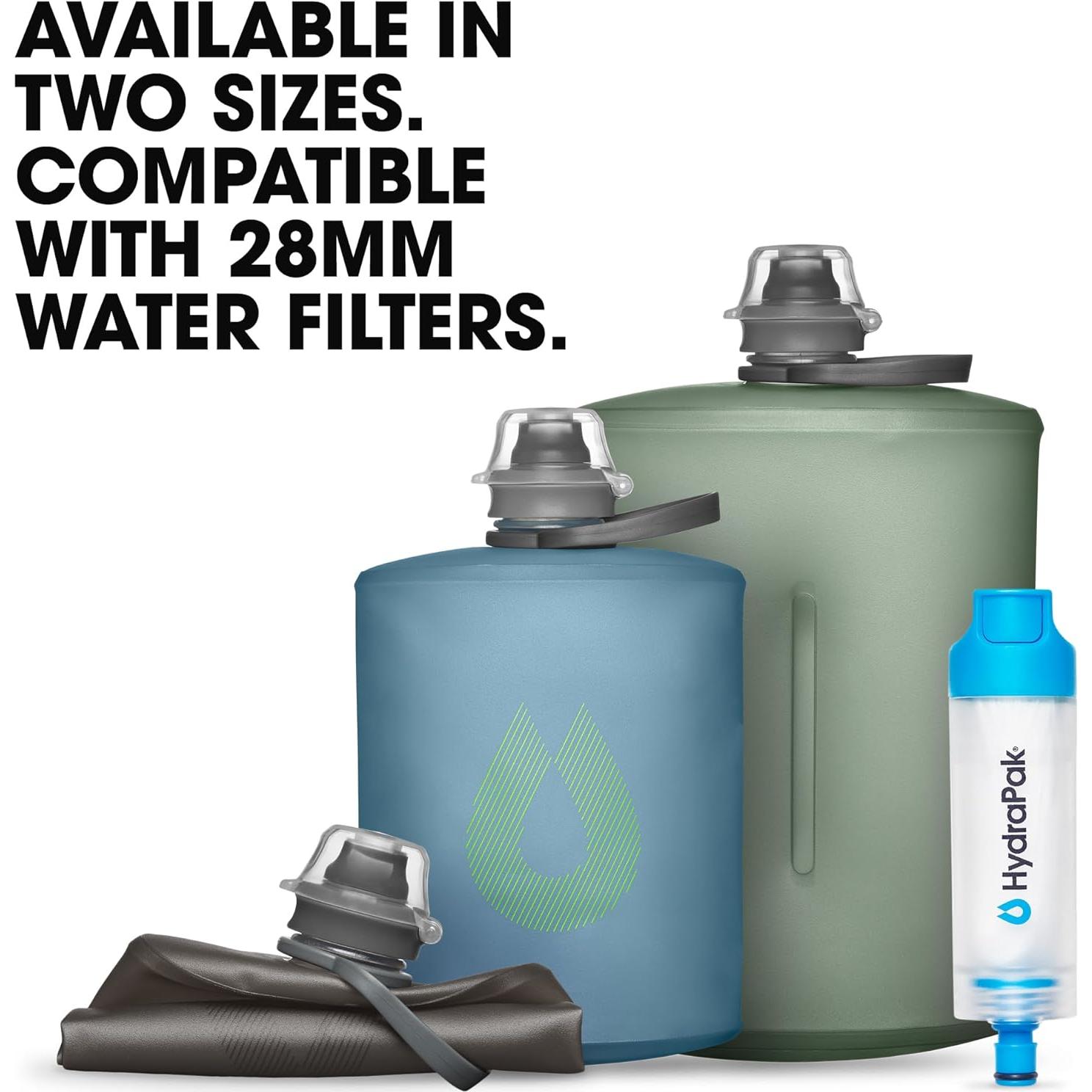 Botella de Agua Plegable HydraPak Stow 1L Ultra Ligera