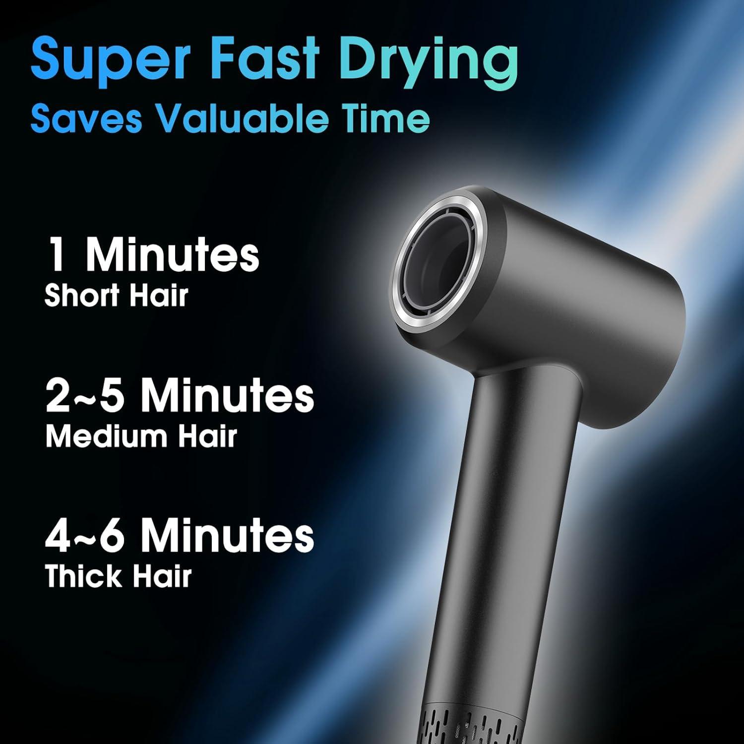 Secador de Pelo LKV Iónico Profesional 1500W Gris Oscuro