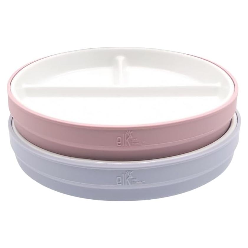 Platos Divididos de Porcelana Elk y Amigos 17 cm para Niños