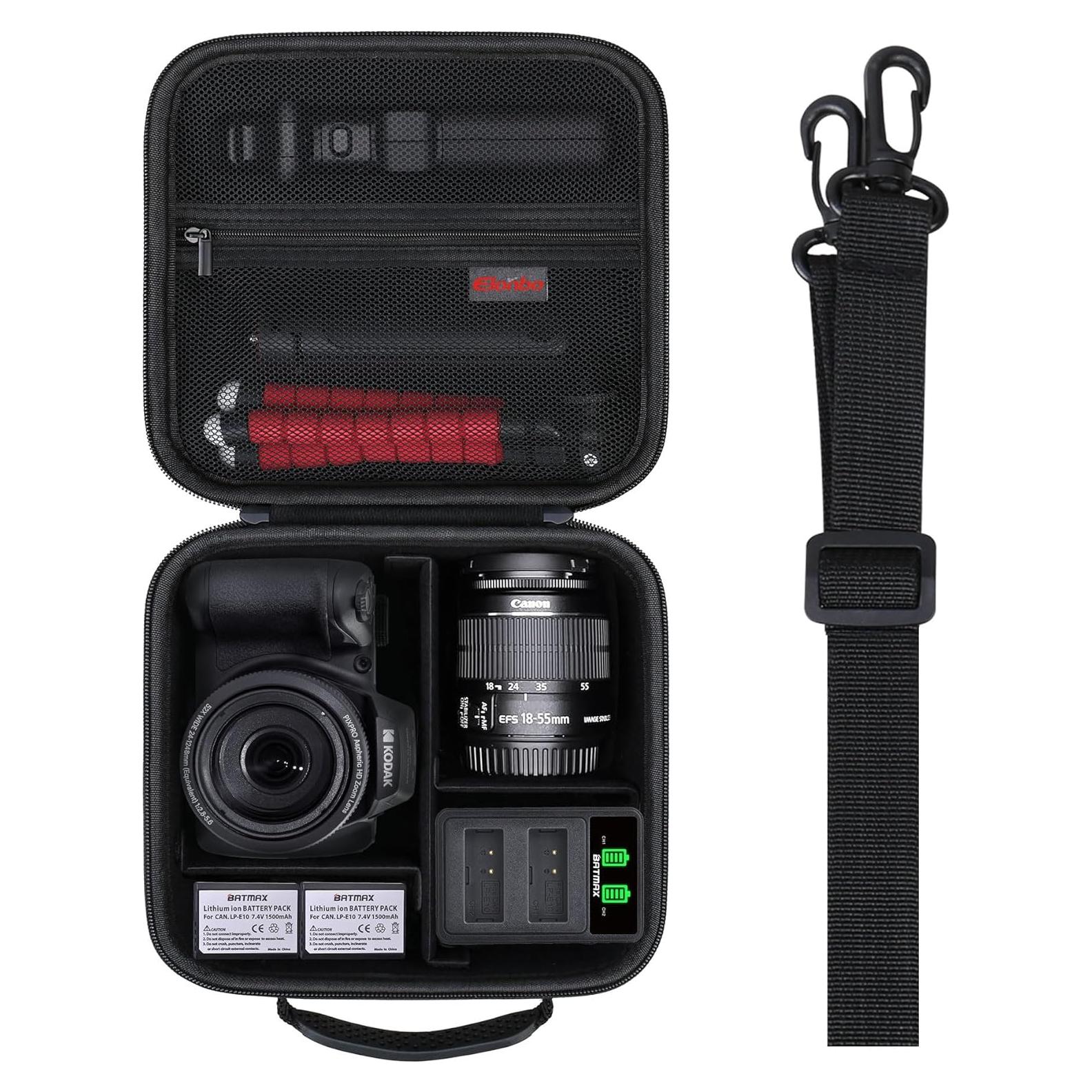 Funda de transporte Elonbo para cámara Kodak PIXPRO AZ528 negra