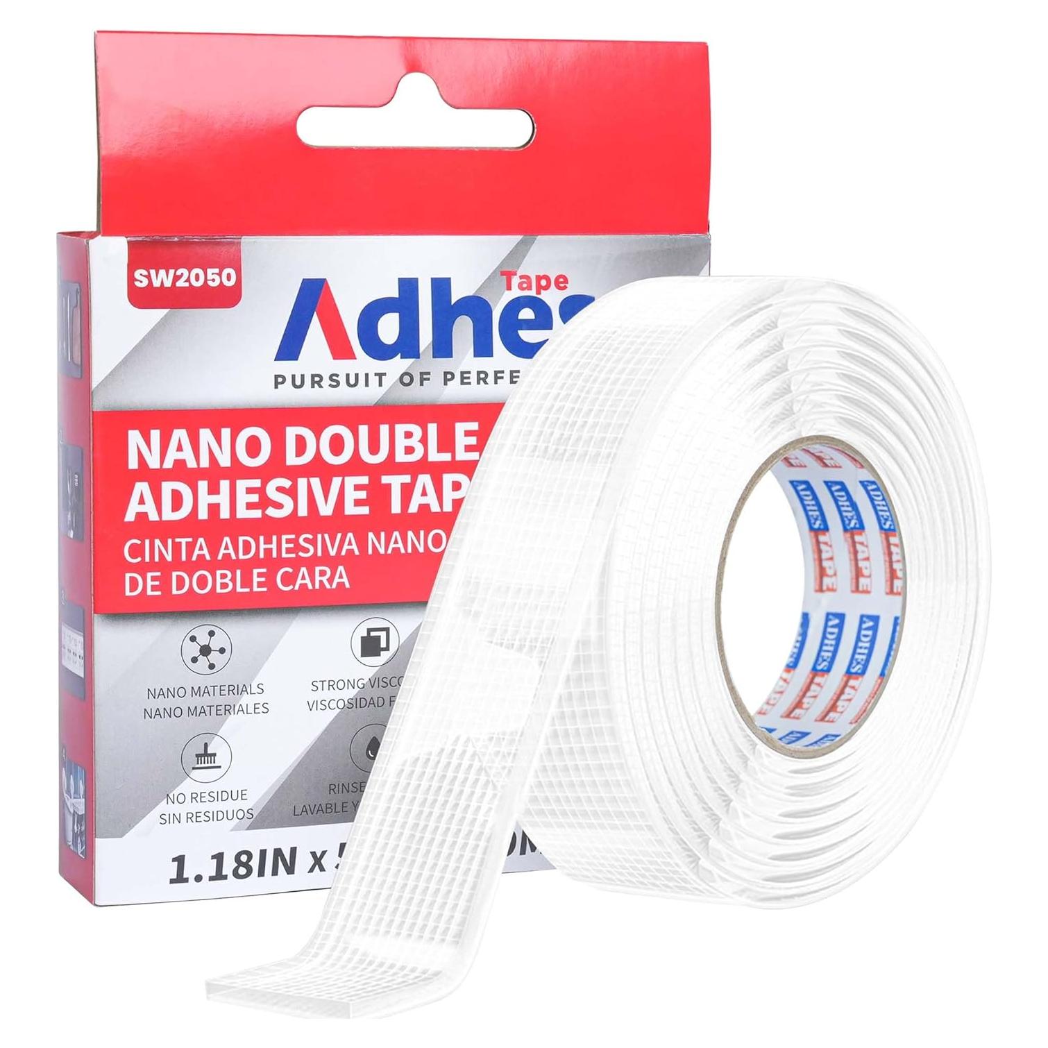 Cinta Doble Cara ADHES Nano 30mm x 5m Reutilizable Alta Resistencia