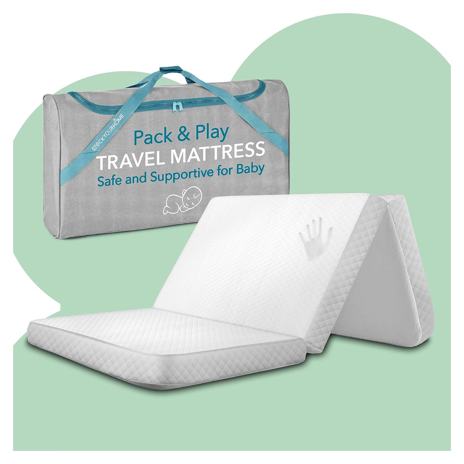 Colchón Plegable para Cuna de Viaje Stock Your Home 96.5x66cm
