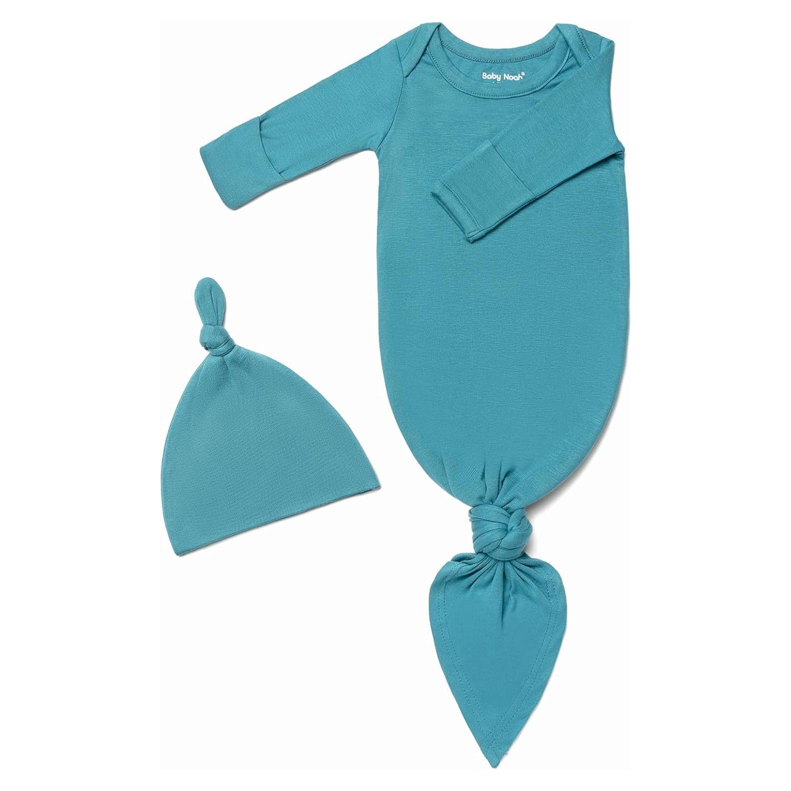 Vestido Anudado para Bebé Baby Noah 0-3 Meses Verde Azulado