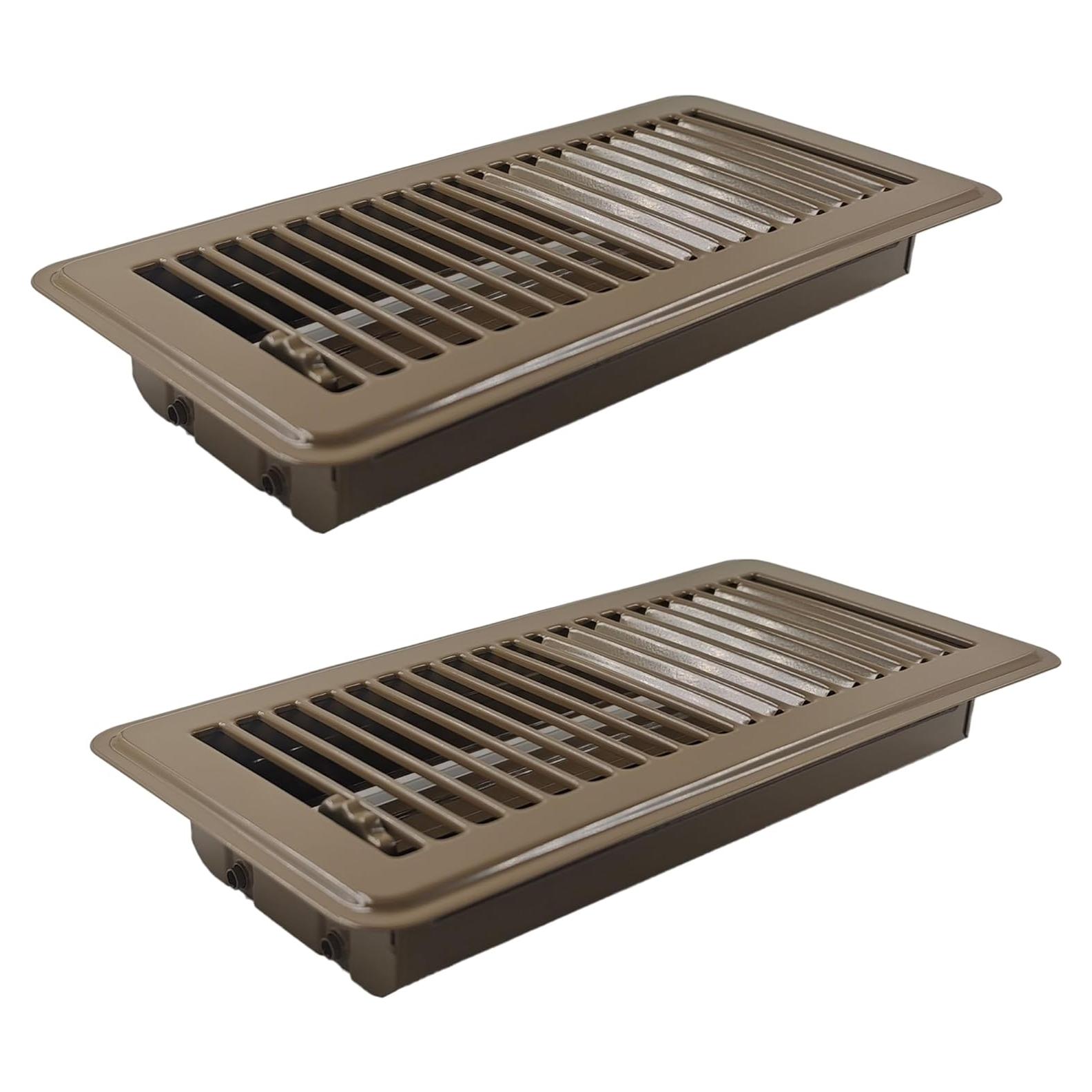 Cubiertas de Ventilación de Piso PDETVEO 254x102mm 2 Pcs Marrón