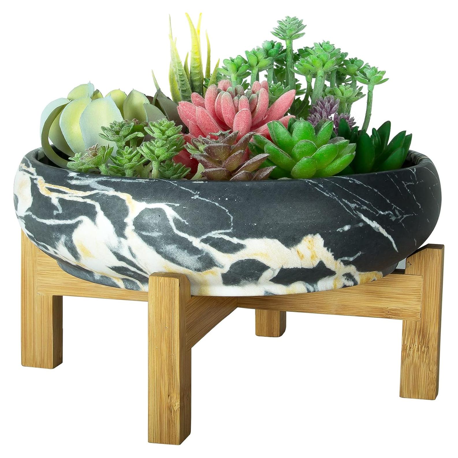 Maceta Grande de Cerámica ARTKETTY 25.4 cm Redonda con Drenaje