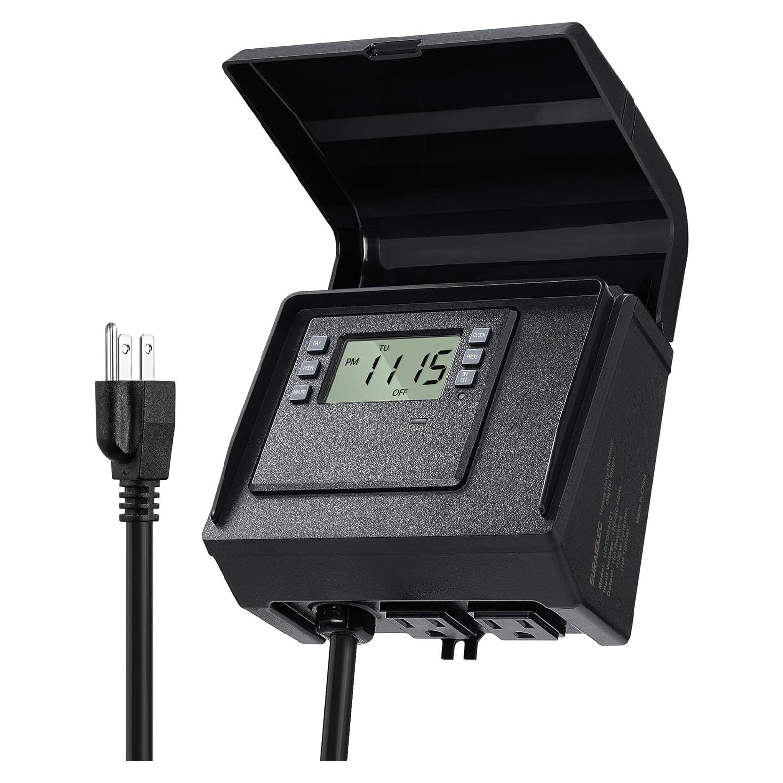 Temporizador Digital SURAIELEC para Piscinas 15A 125V