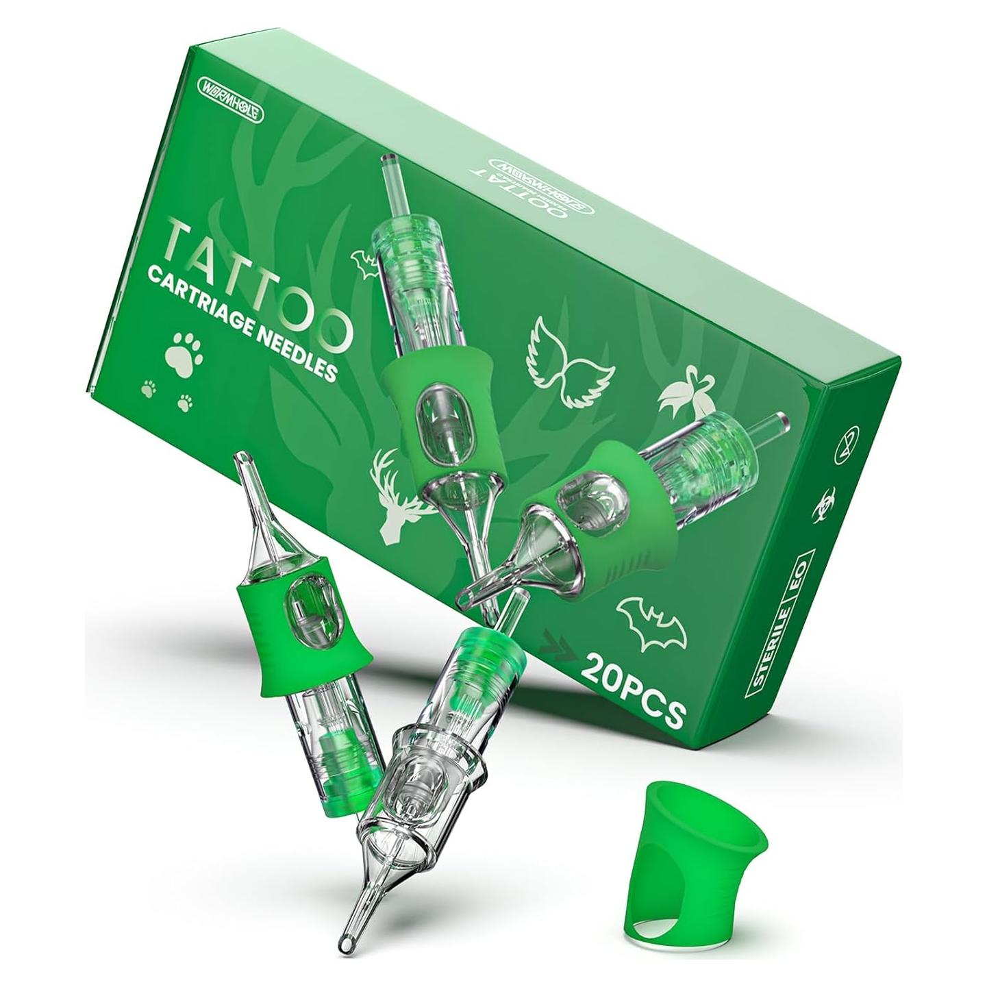 Agujas de Tatuaje Wormhole 20 Pcs Cartucho Mixto 1003RL 1005RL 1005RM 1007RM