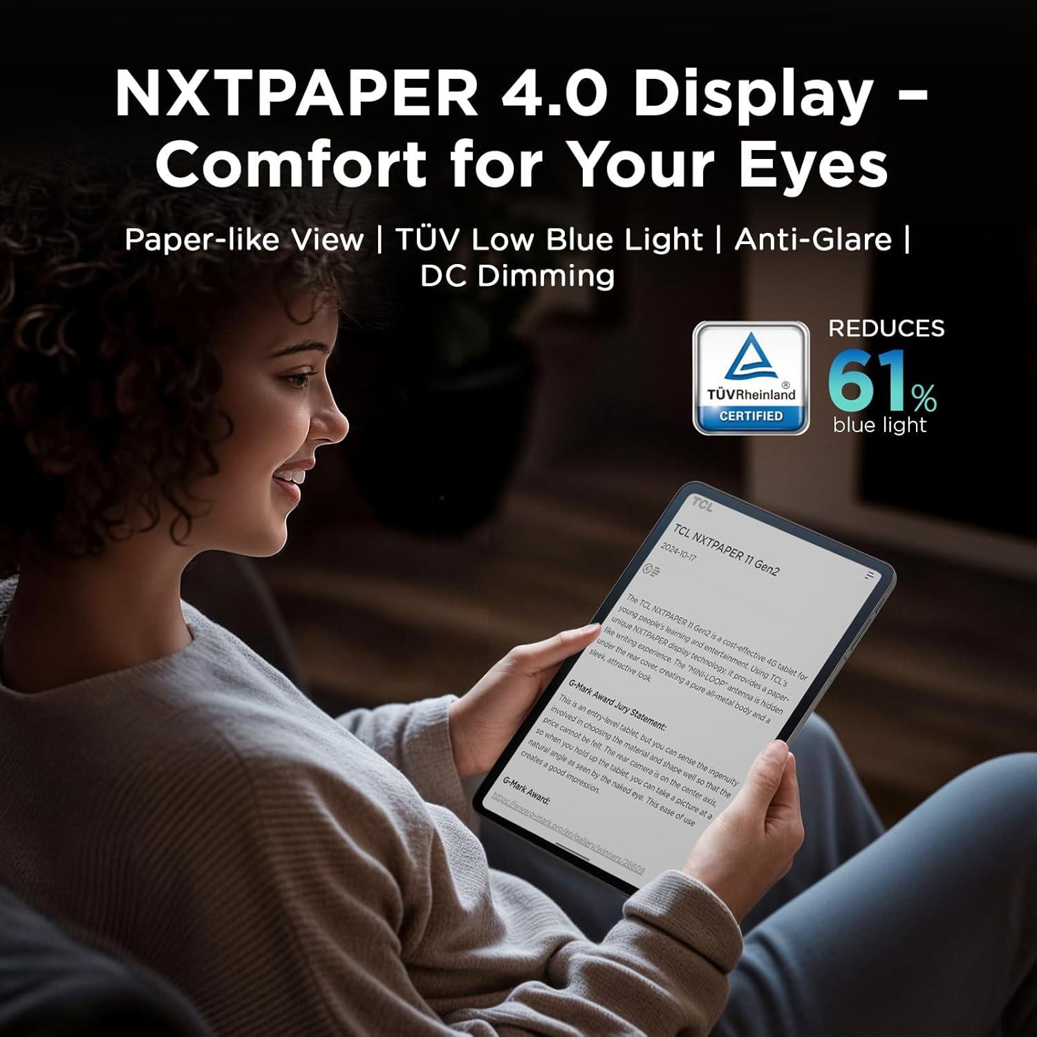 Tableta TCL NXTPAPER 11 Gen 2 - 11" Android, 64GB, Estilógrafo