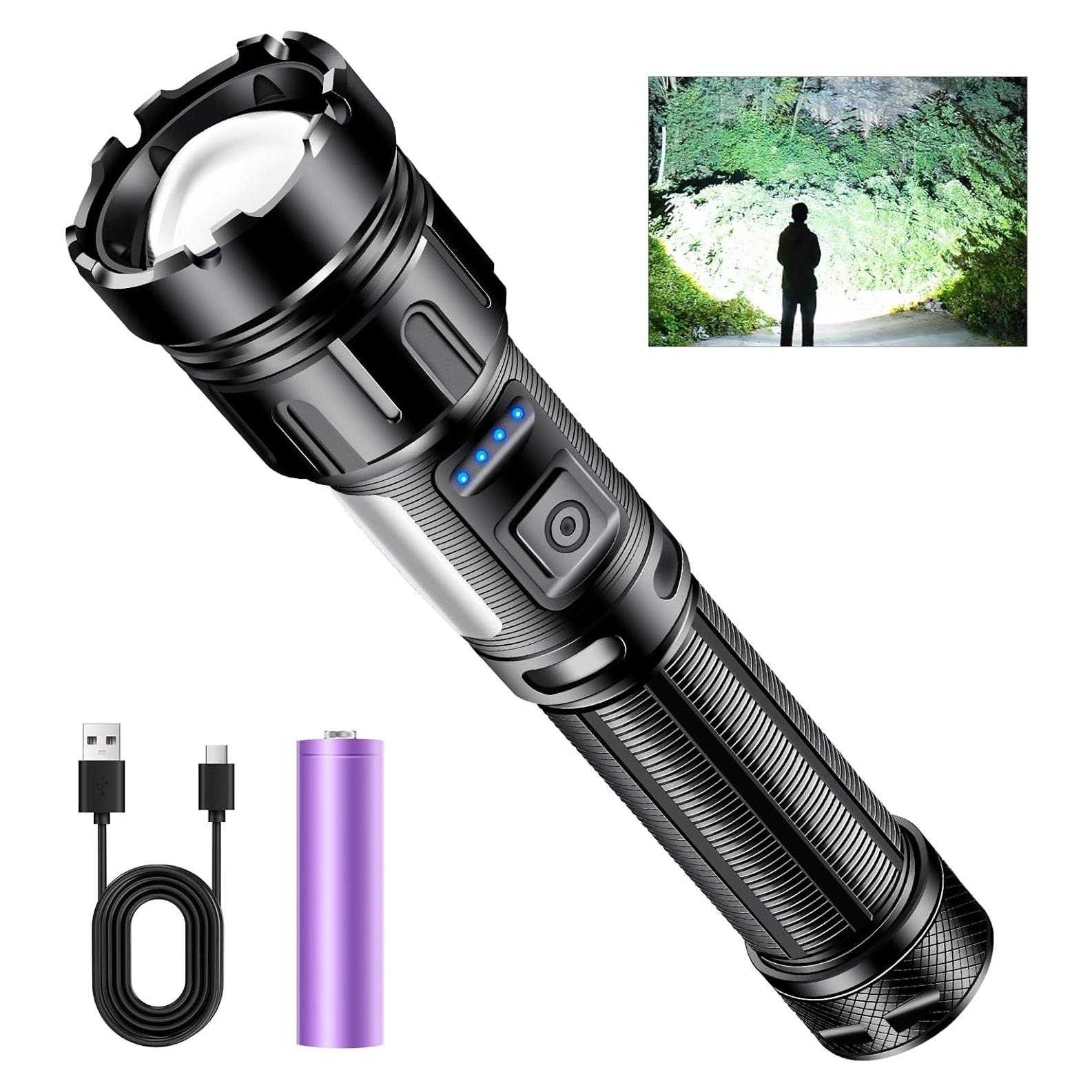 Linterna LED Recargable Skywolfeye 1200 Lúmenes 5 Modos